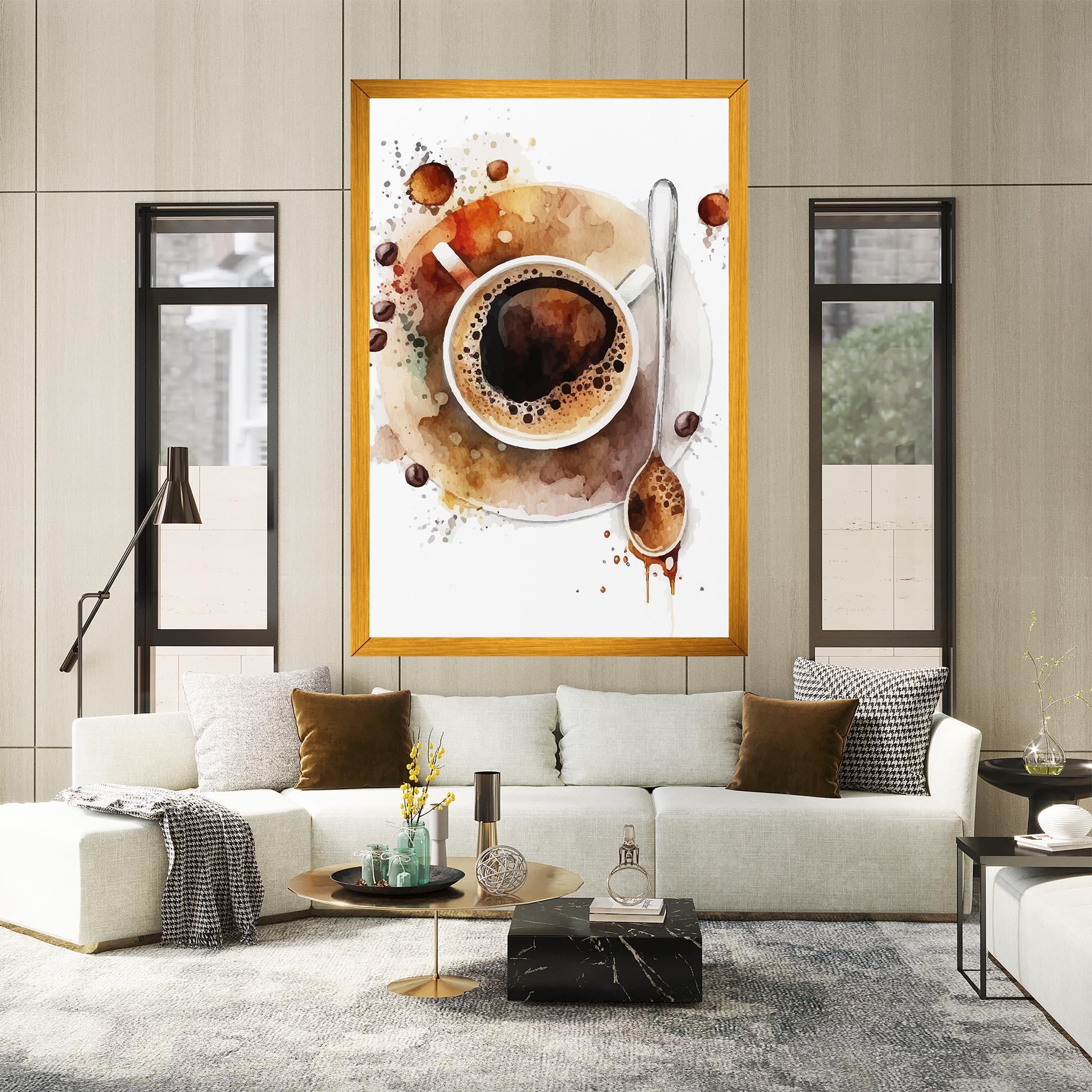 Leinwandbild Coffee Liquid mockup 2