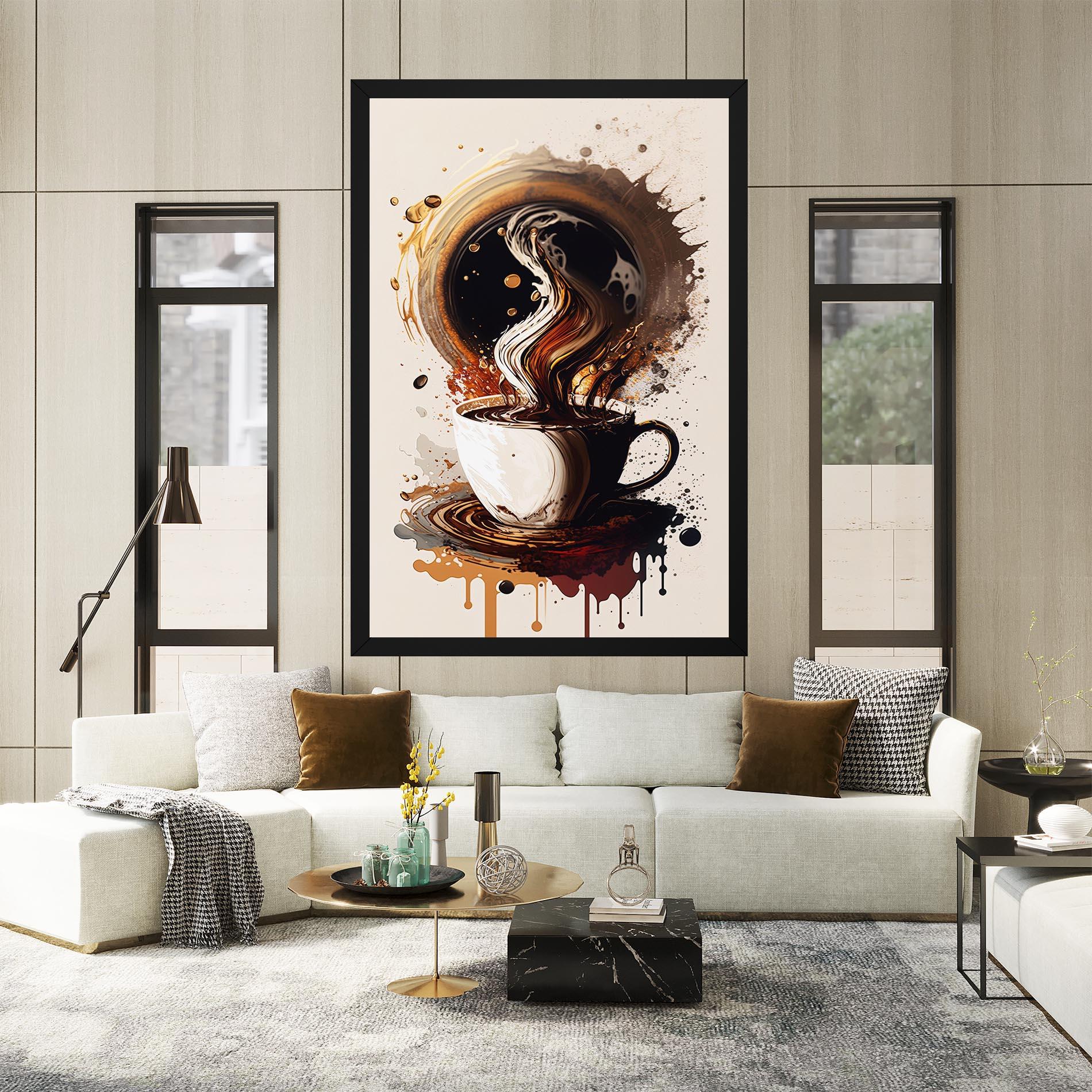 Leinwandbild Coffee Art mockup 2