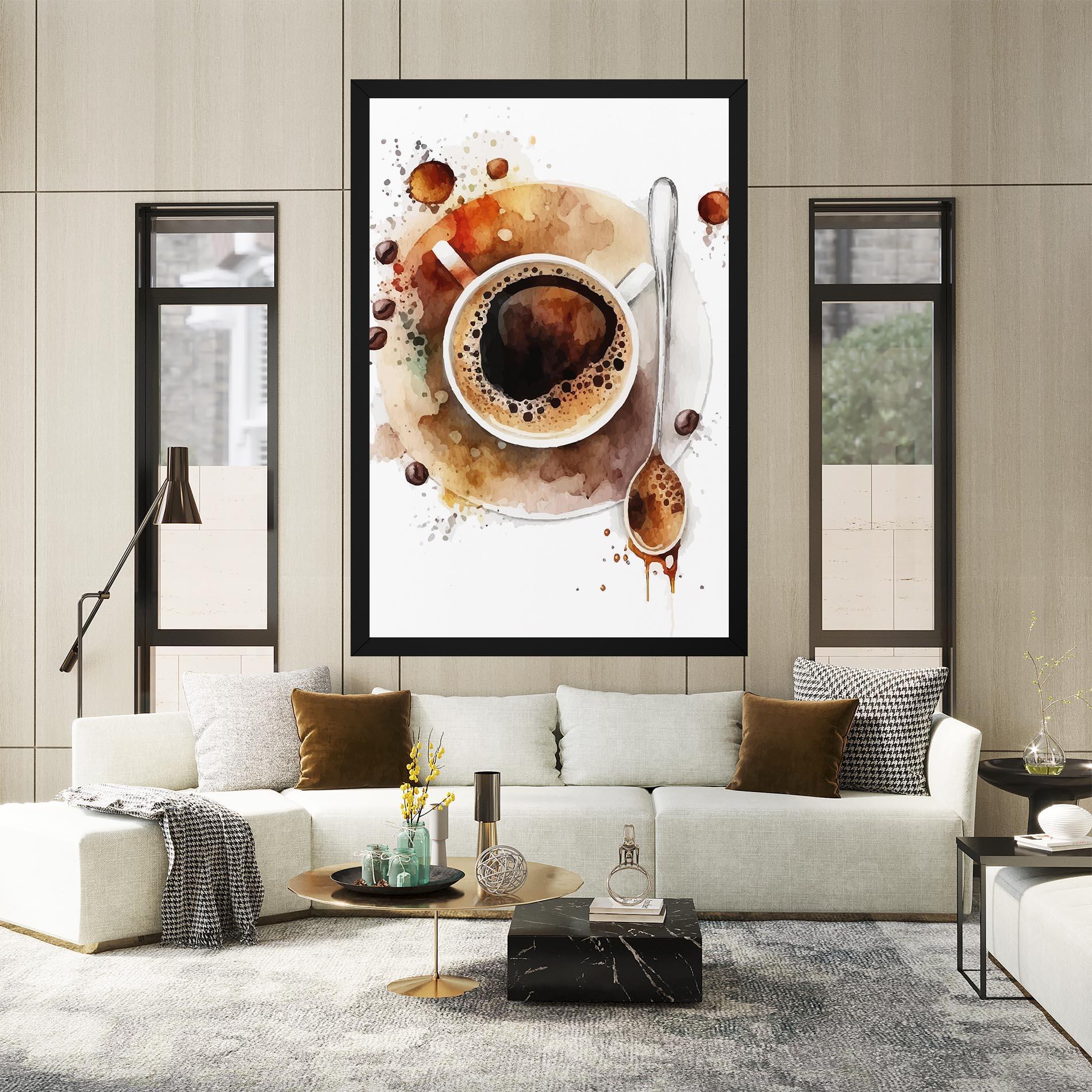 Leinwandbild Coffee Liquid mockup 2