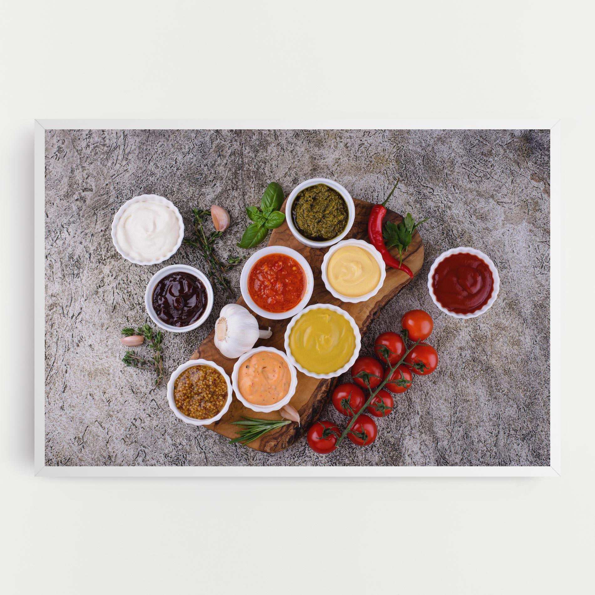 Leinwandbild Different Sauces mockup 0