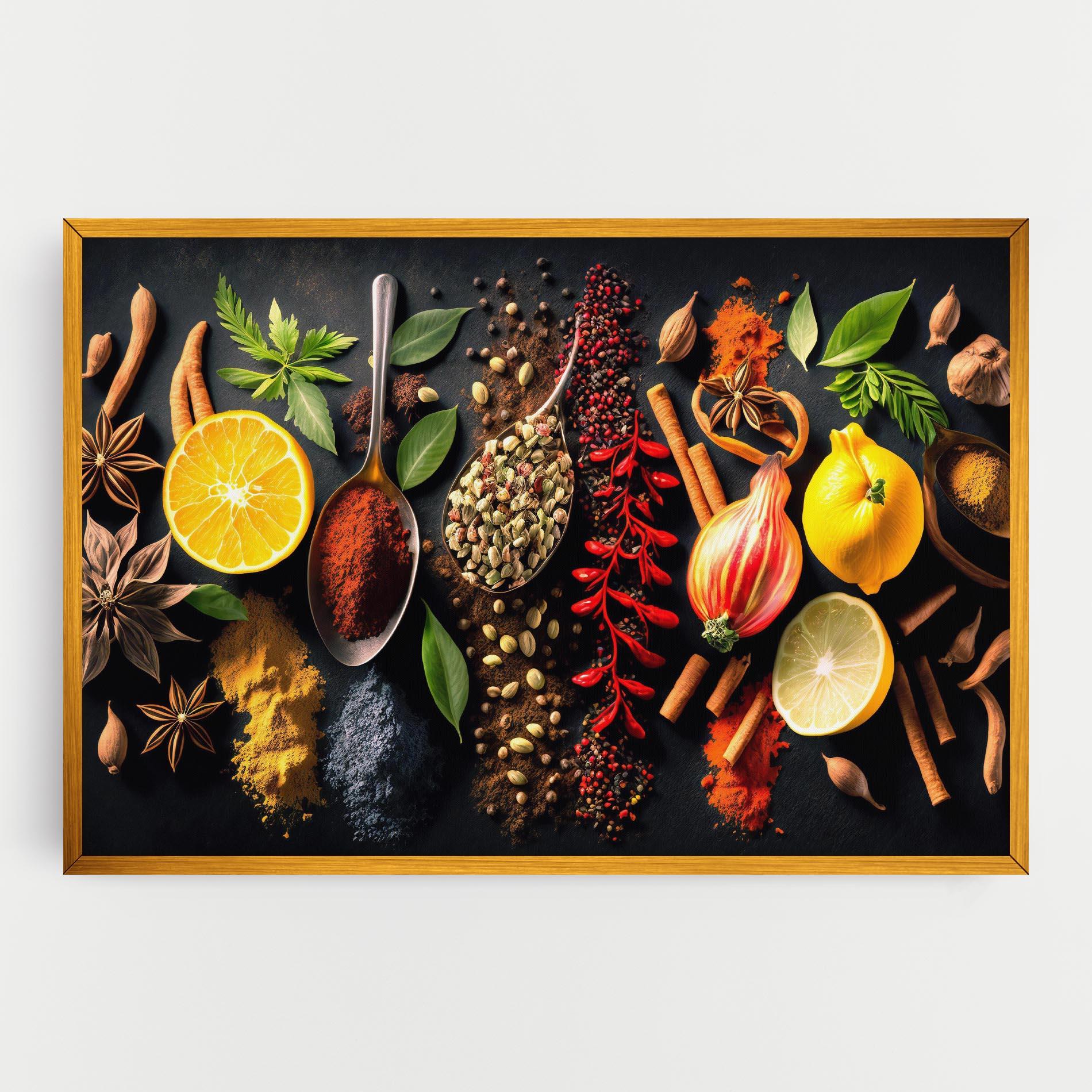 Leinwandbild Closeup Pices mockup 0