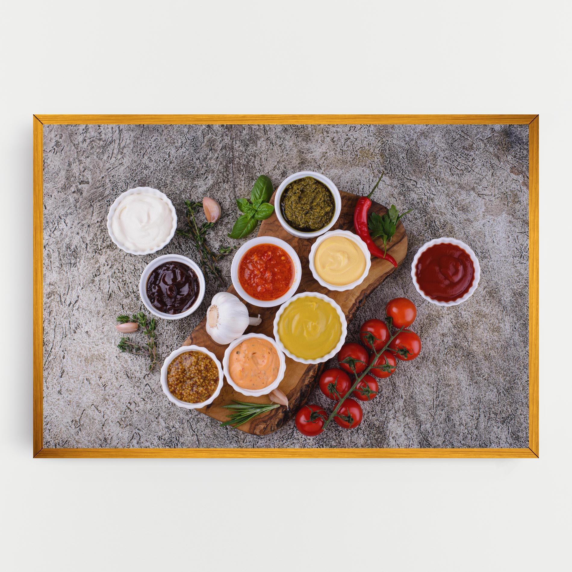 Leinwandbild Different Sauces mockup 0