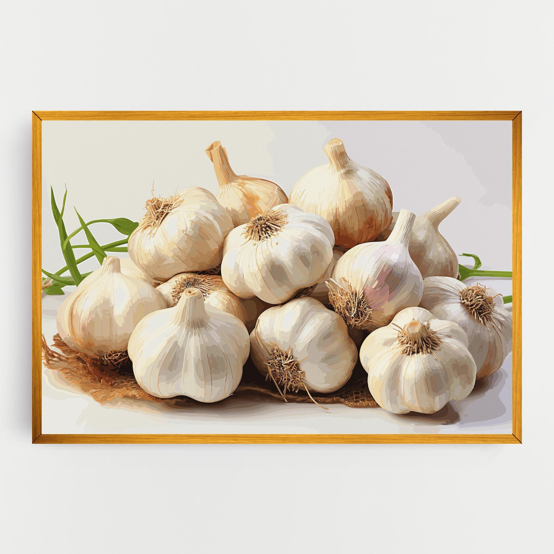 Leinwandbild Garlic Art mockup 0
