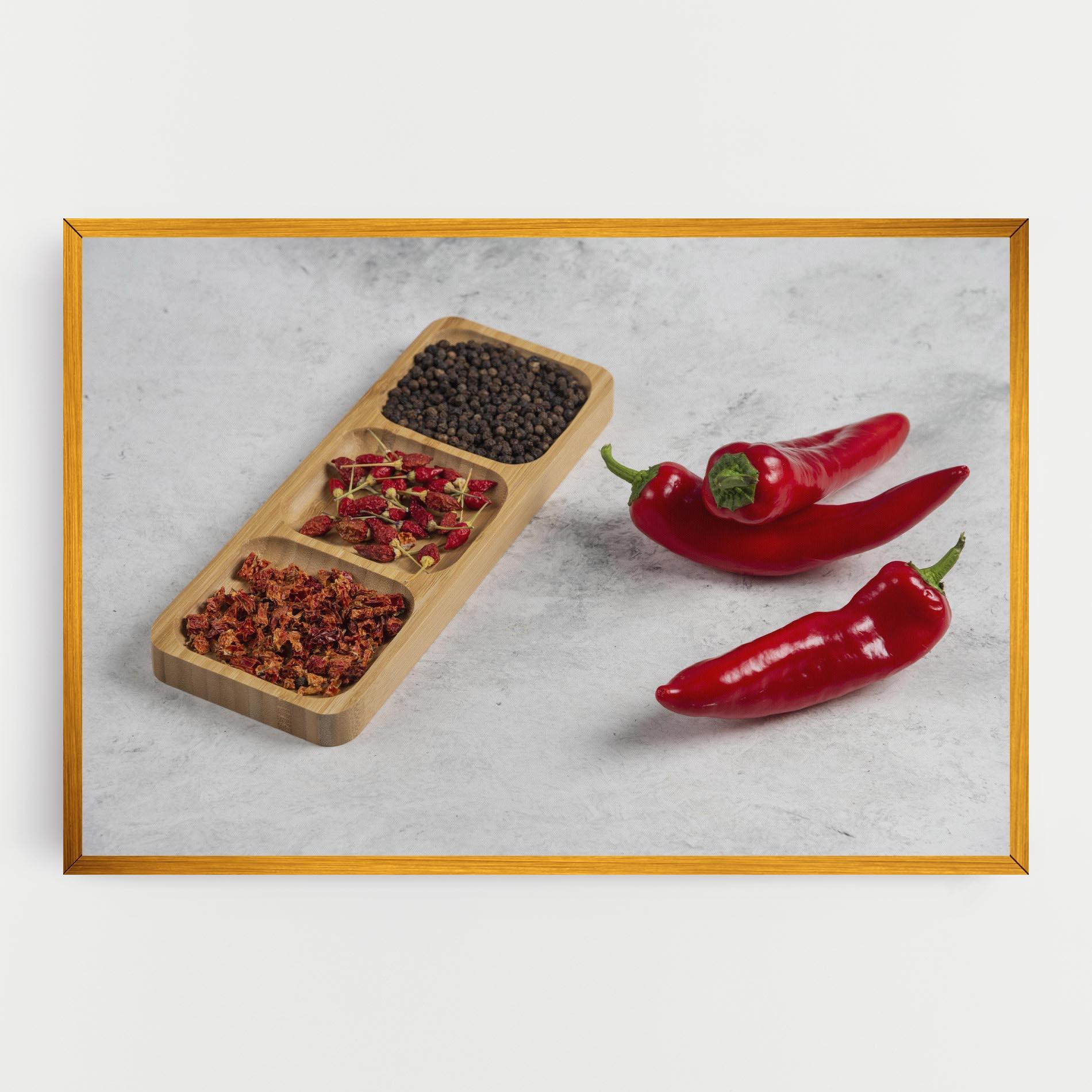 Leinwandbild Hot Chili Spices mockup 0