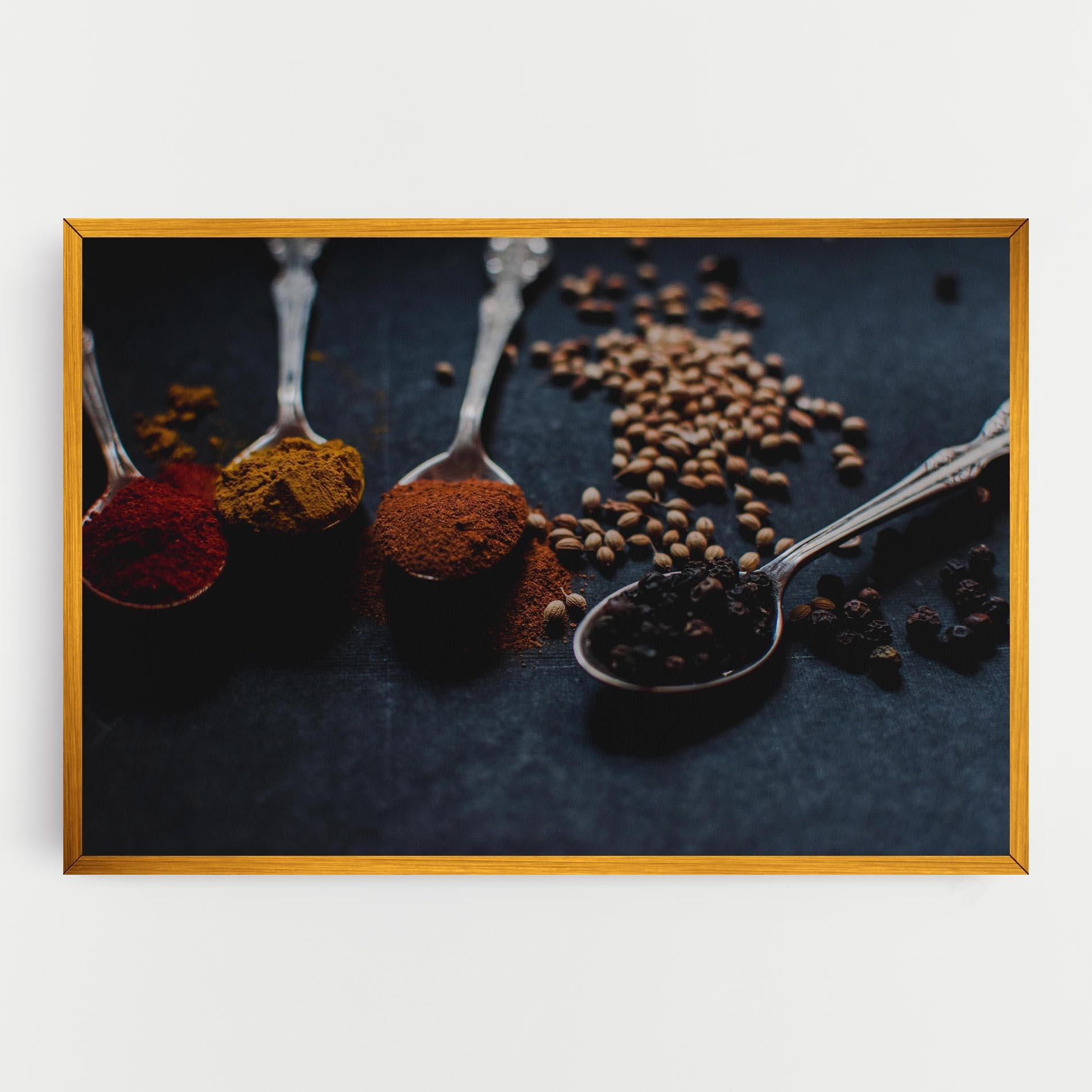 Leinwandbild Spices Spoon mockup 0