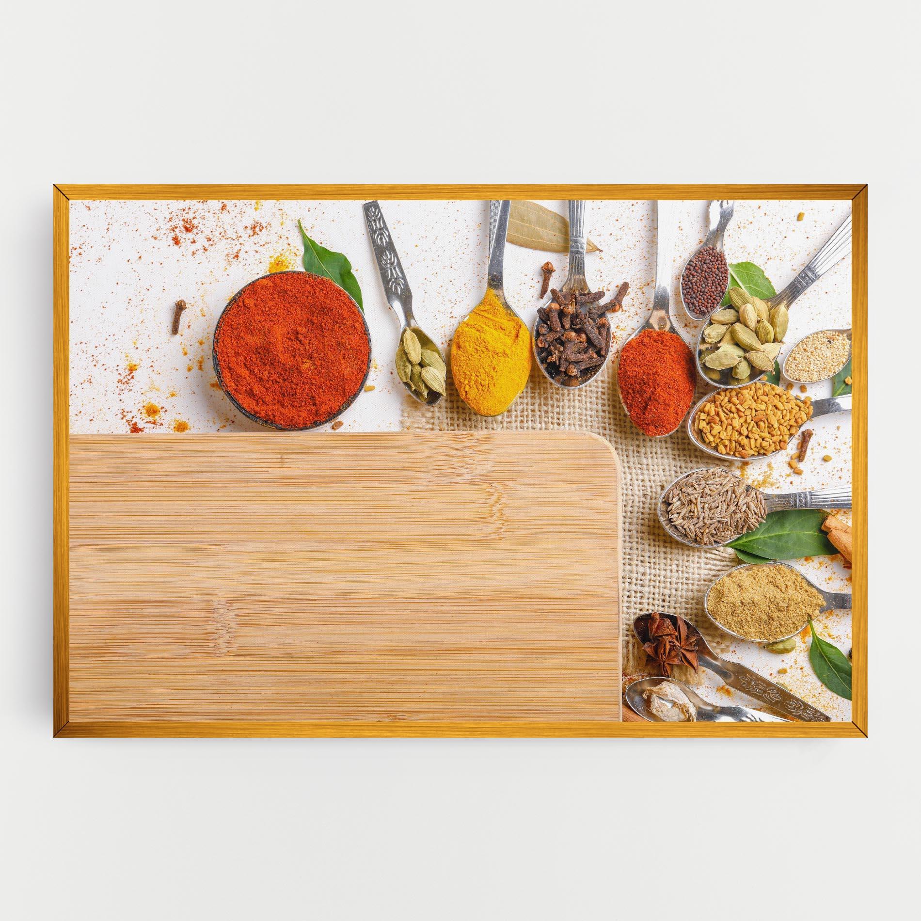 Leinwandbild Spices Spoons mockup 0