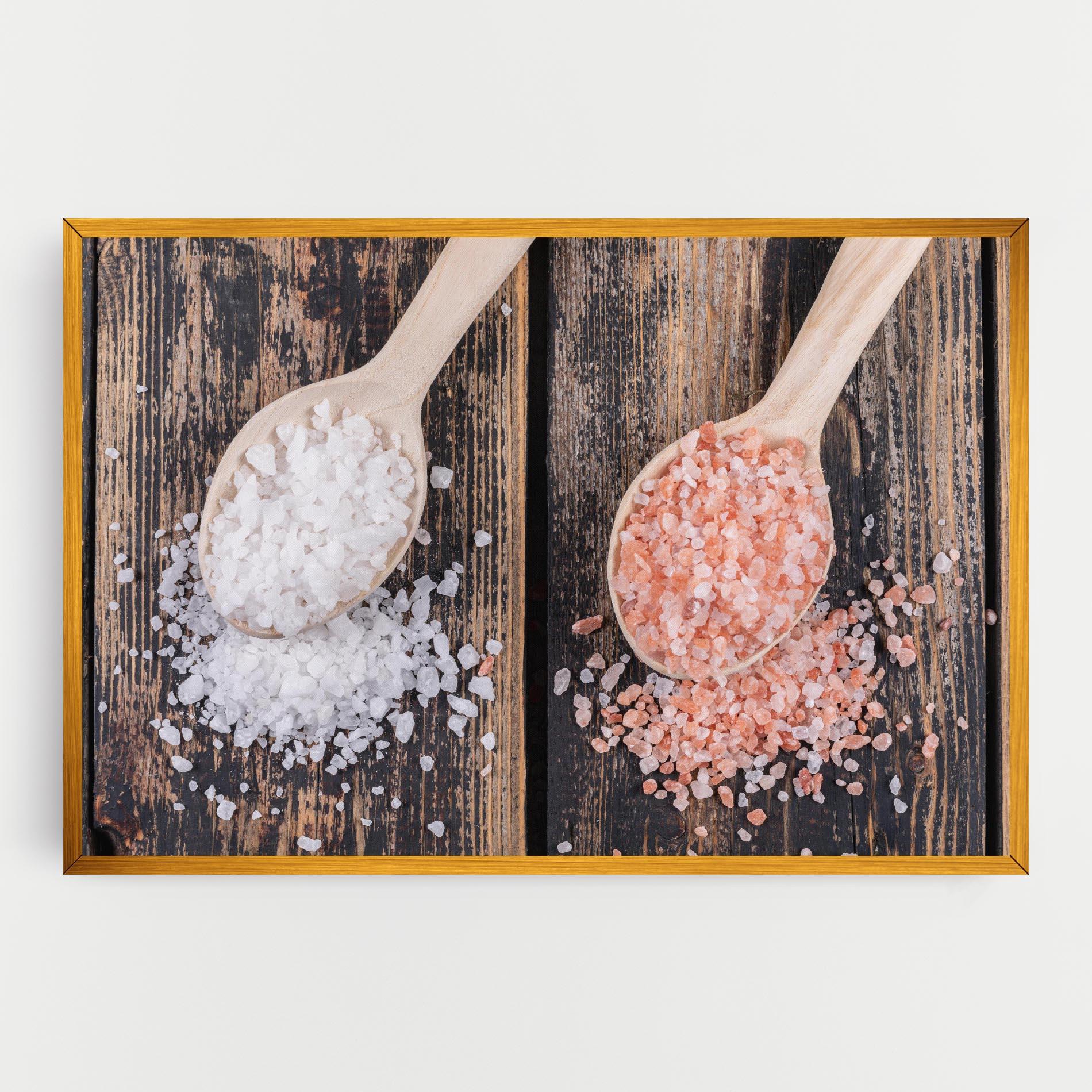Leinwandbild Wooden Spoons Sea Salt mockup 0
