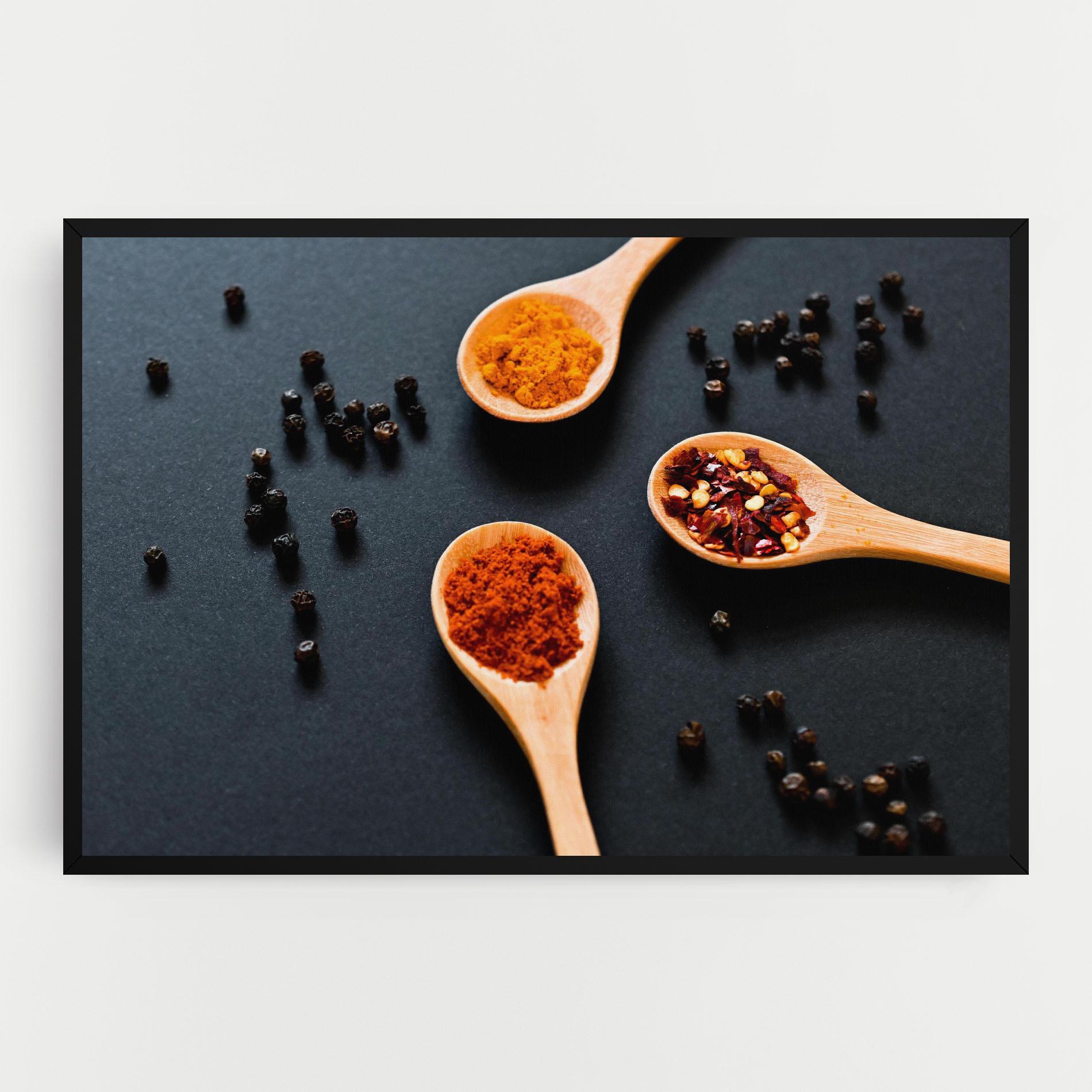 Leinwandbild 3 Seasonings Spoons mockup 0