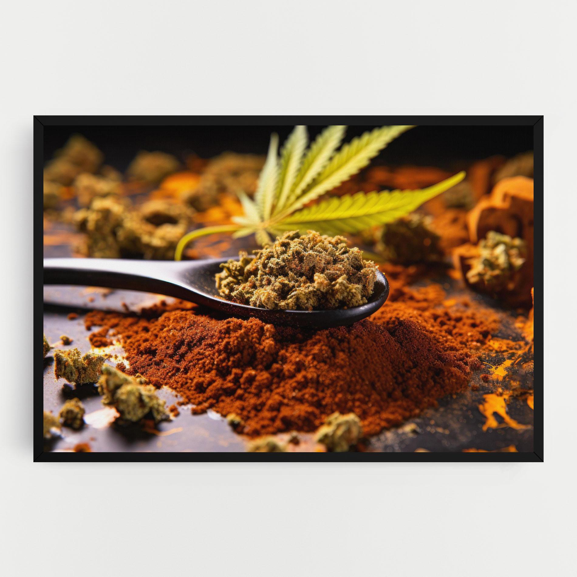 Leinwandbild Cannabis Seasoning mockup 0