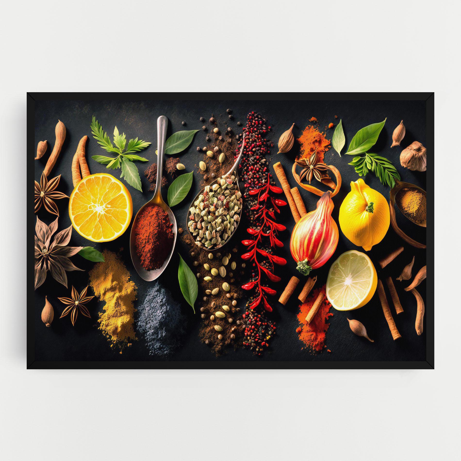 Leinwandbild Closeup Pices mockup 0