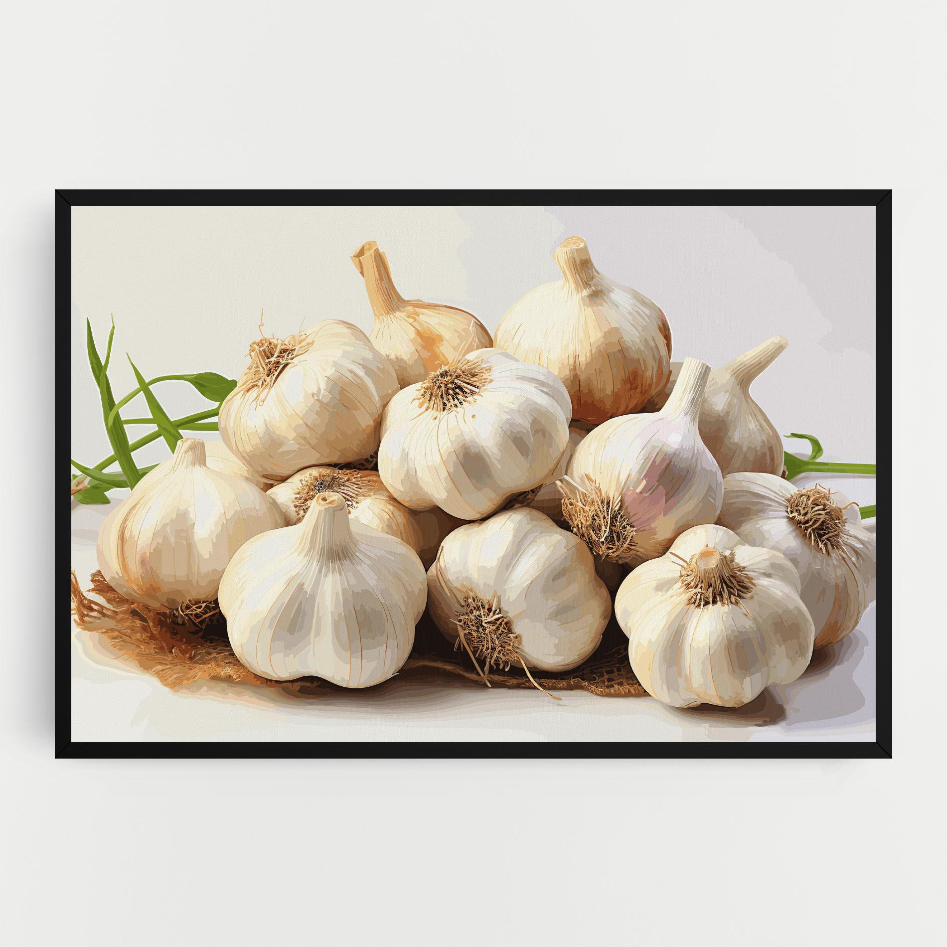 Leinwandbild Garlic Art mockup 0