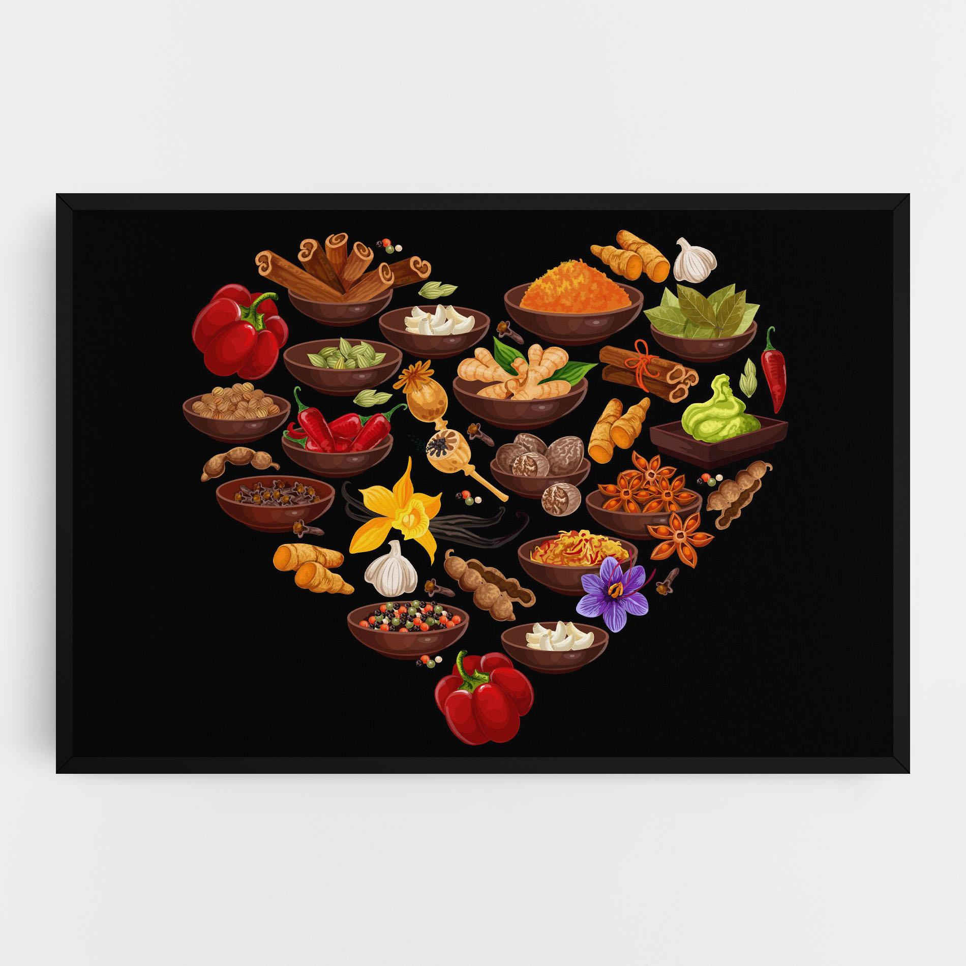Leinwandbild Seasoning Heart mockup 0