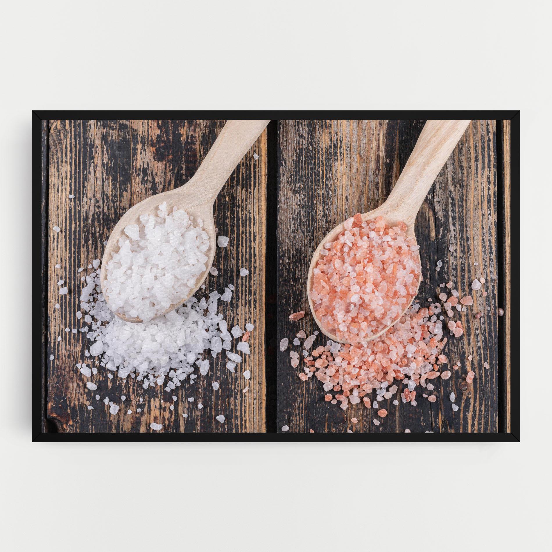 Leinwandbild Wooden Spoons Sea Salt mockup 0