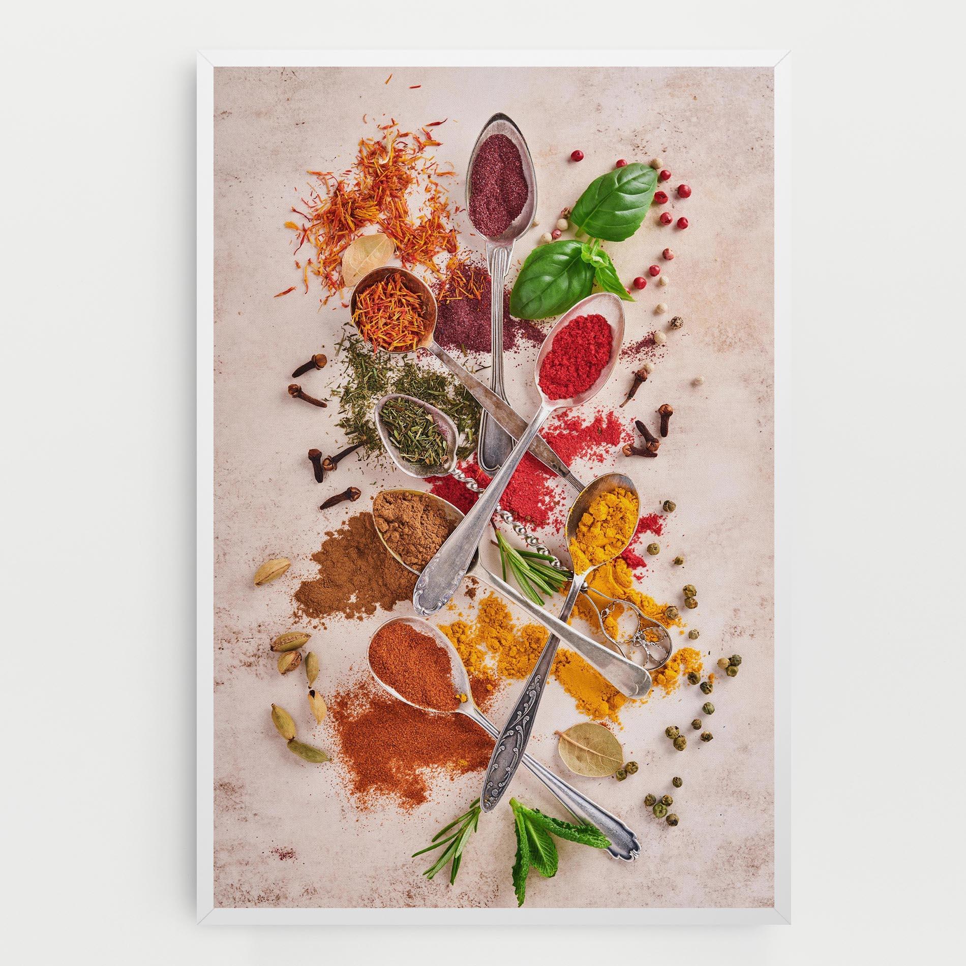 Leinwandbild Colorful Spices Cooking mockup 0
