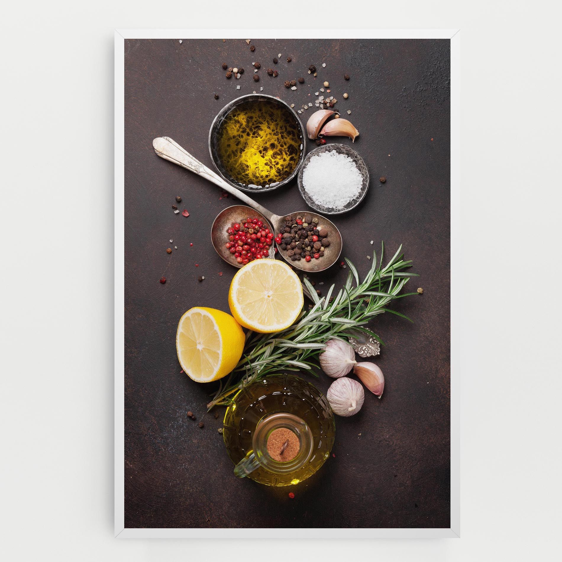 Spices On Stone Table mockup 0