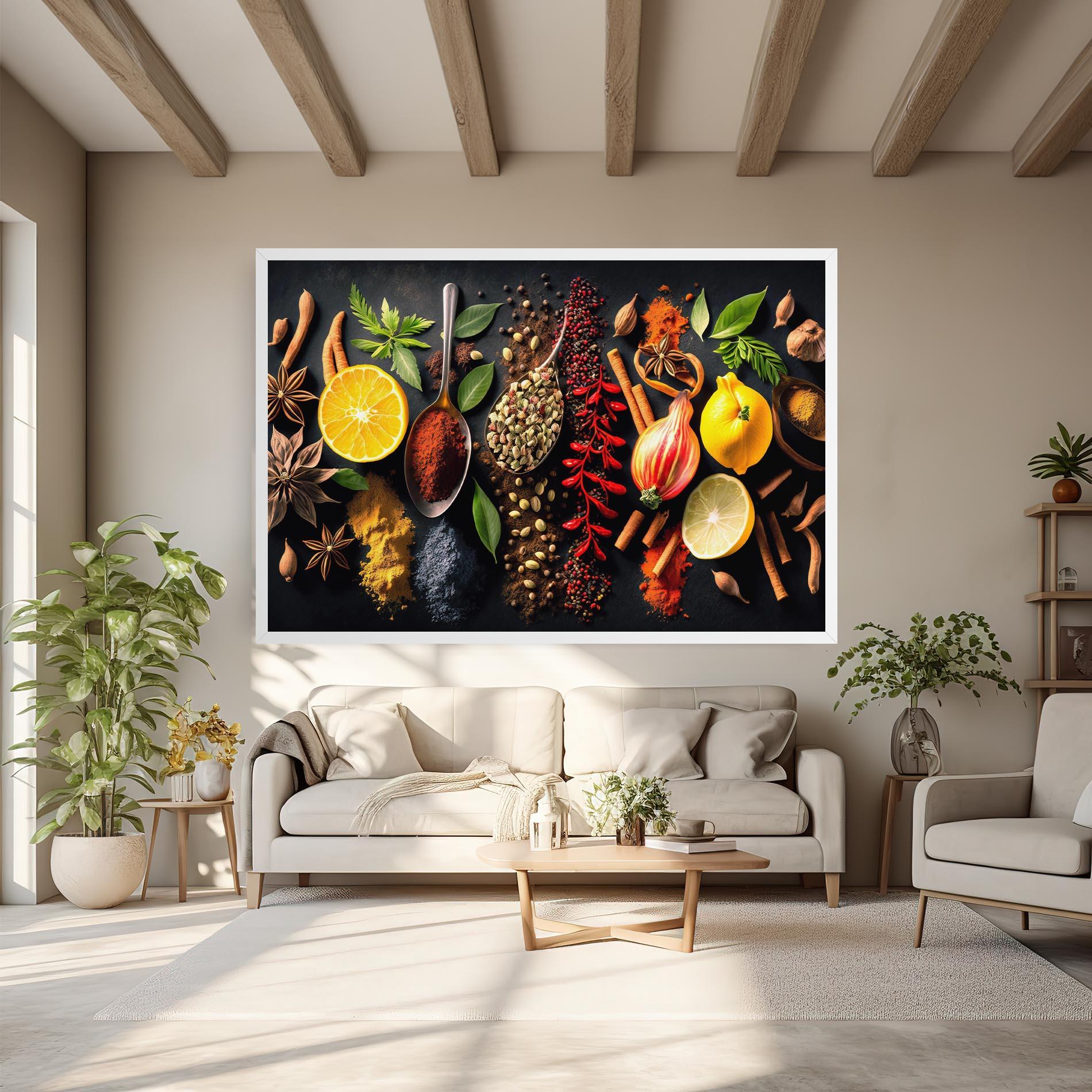 Leinwandbild Closeup Pices mockup 6