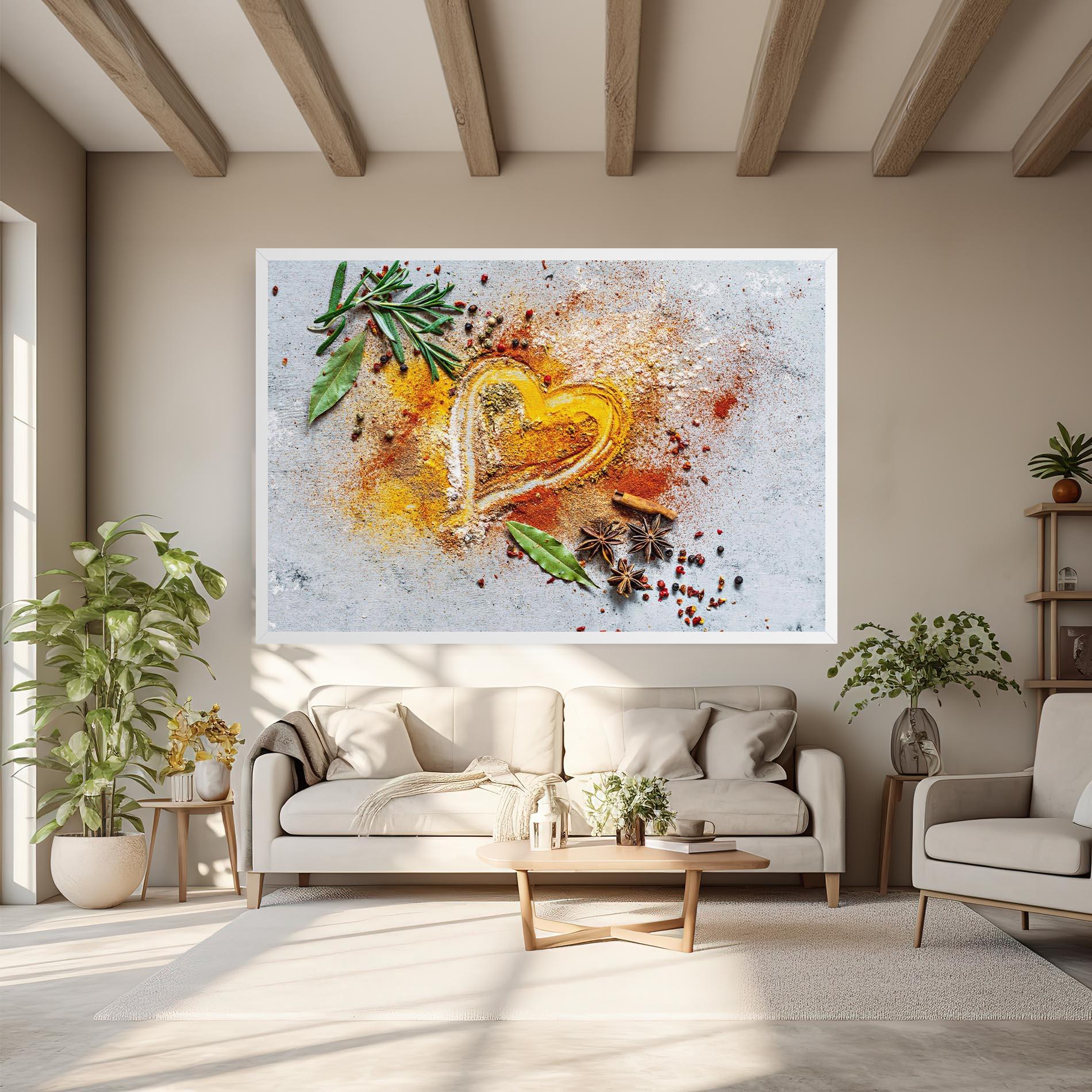 Leinwandbild Heart Spice Powders mockup 6