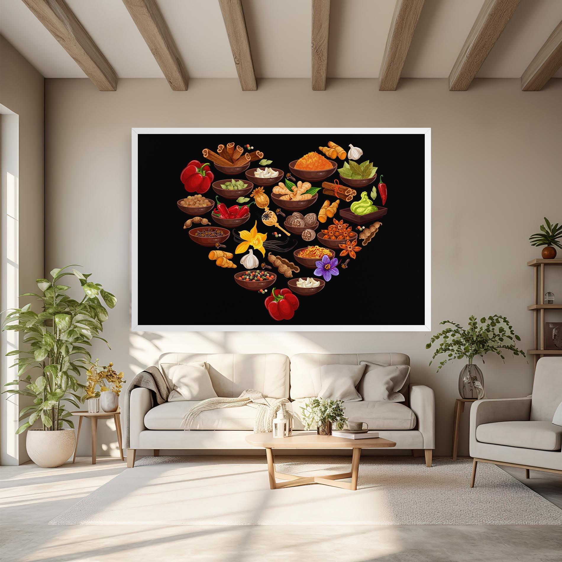 Leinwandbild Seasoning Heart mockup 6