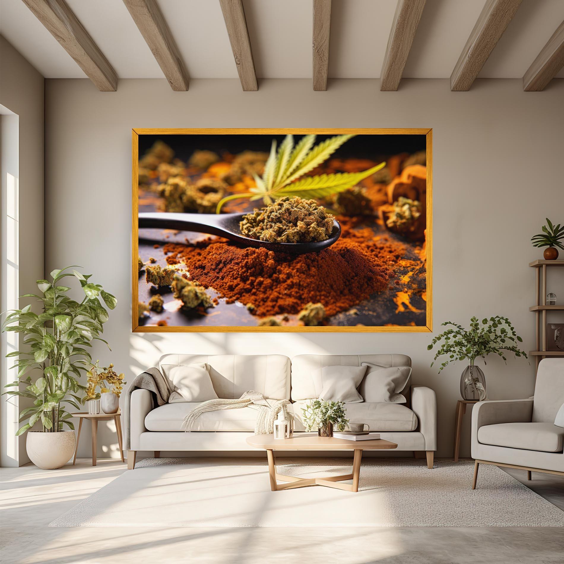 Leinwandbild Cannabis Seasoning mockup 6