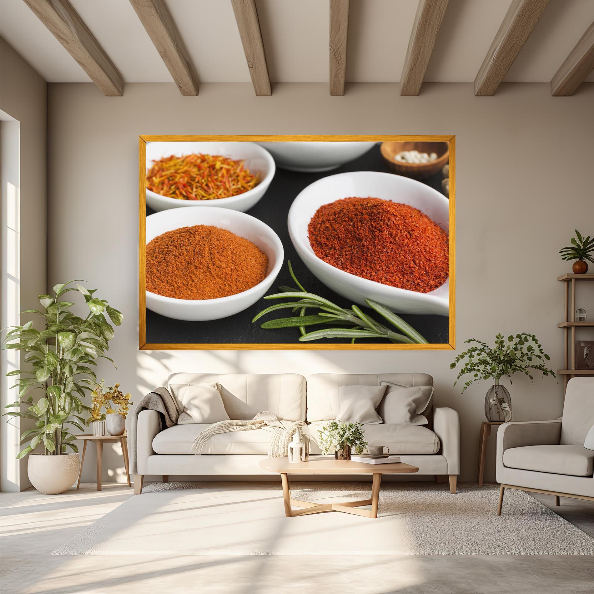 Leinwandbild Close Up Spices Powder mockup 6