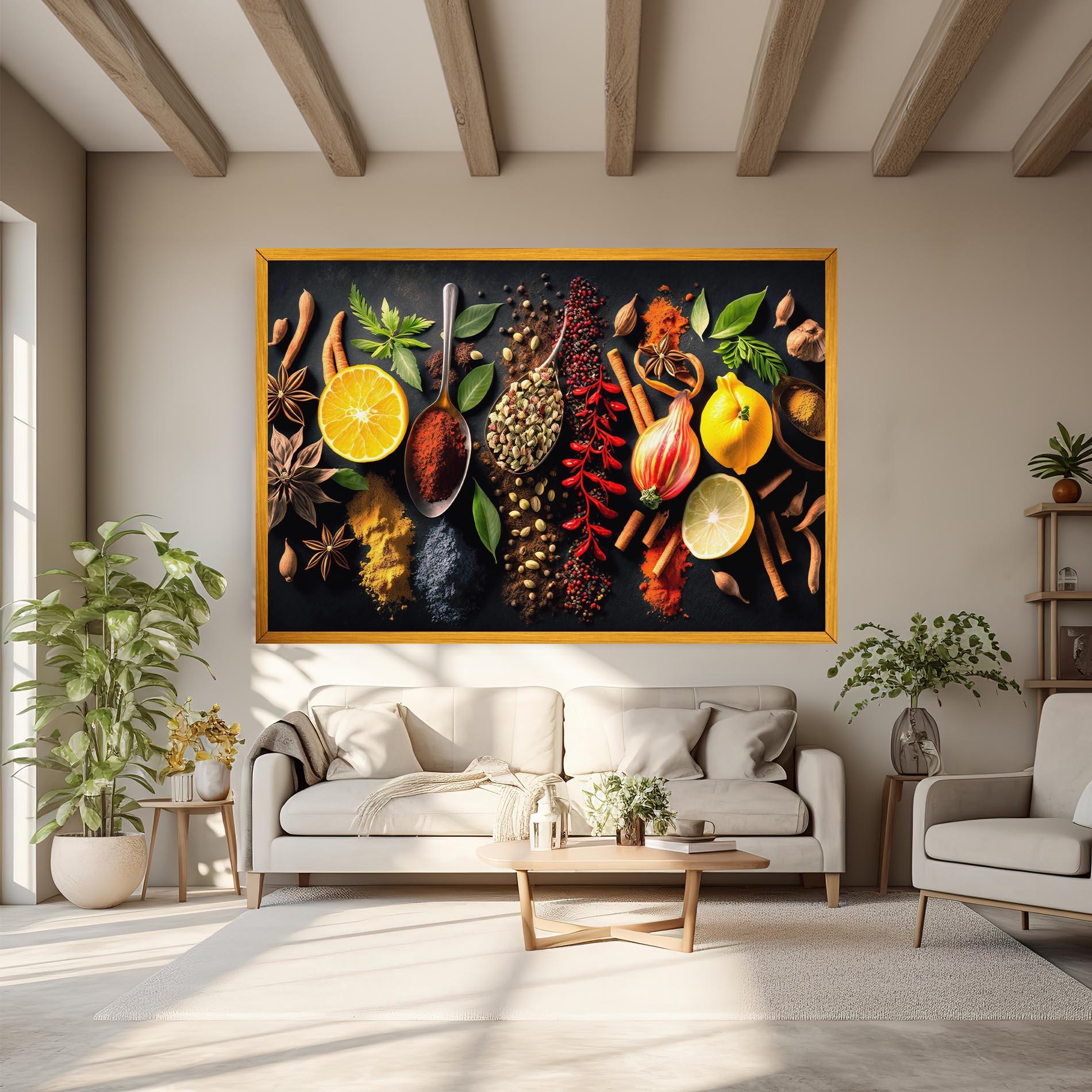 Leinwandbild Closeup Pices mockup 6