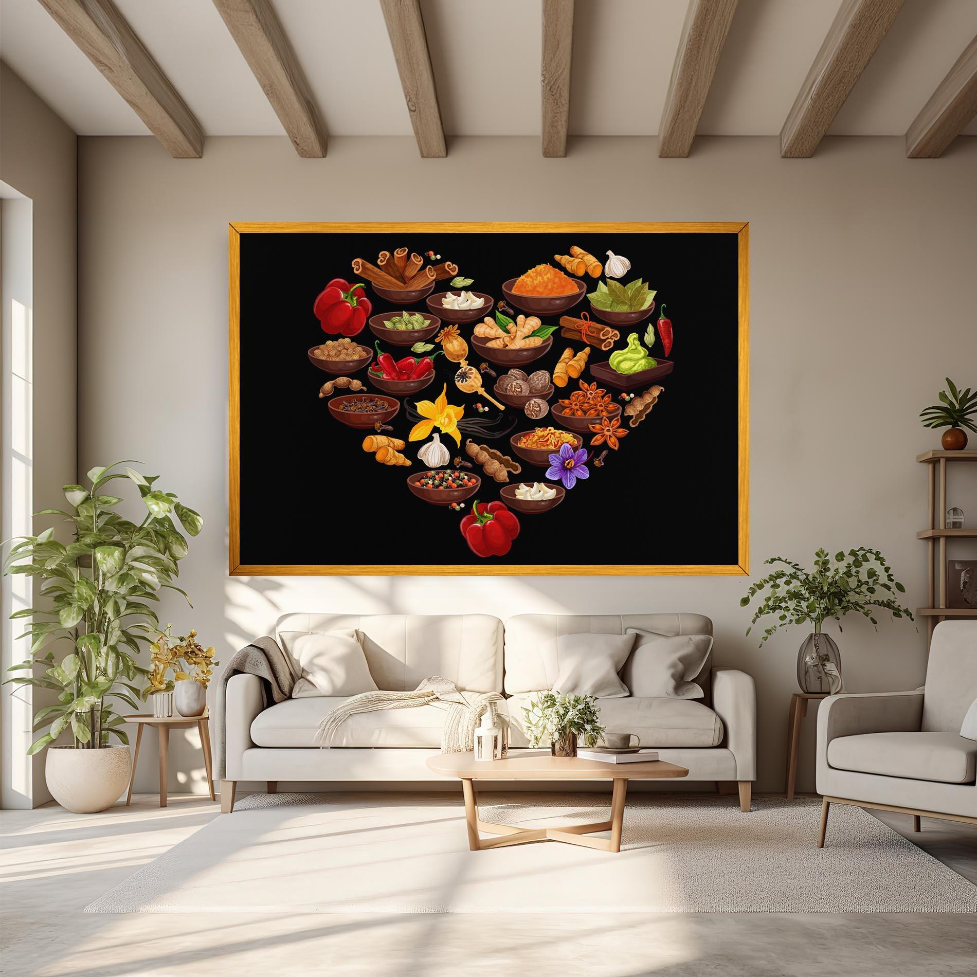 Leinwandbild Seasoning Heart mockup 6