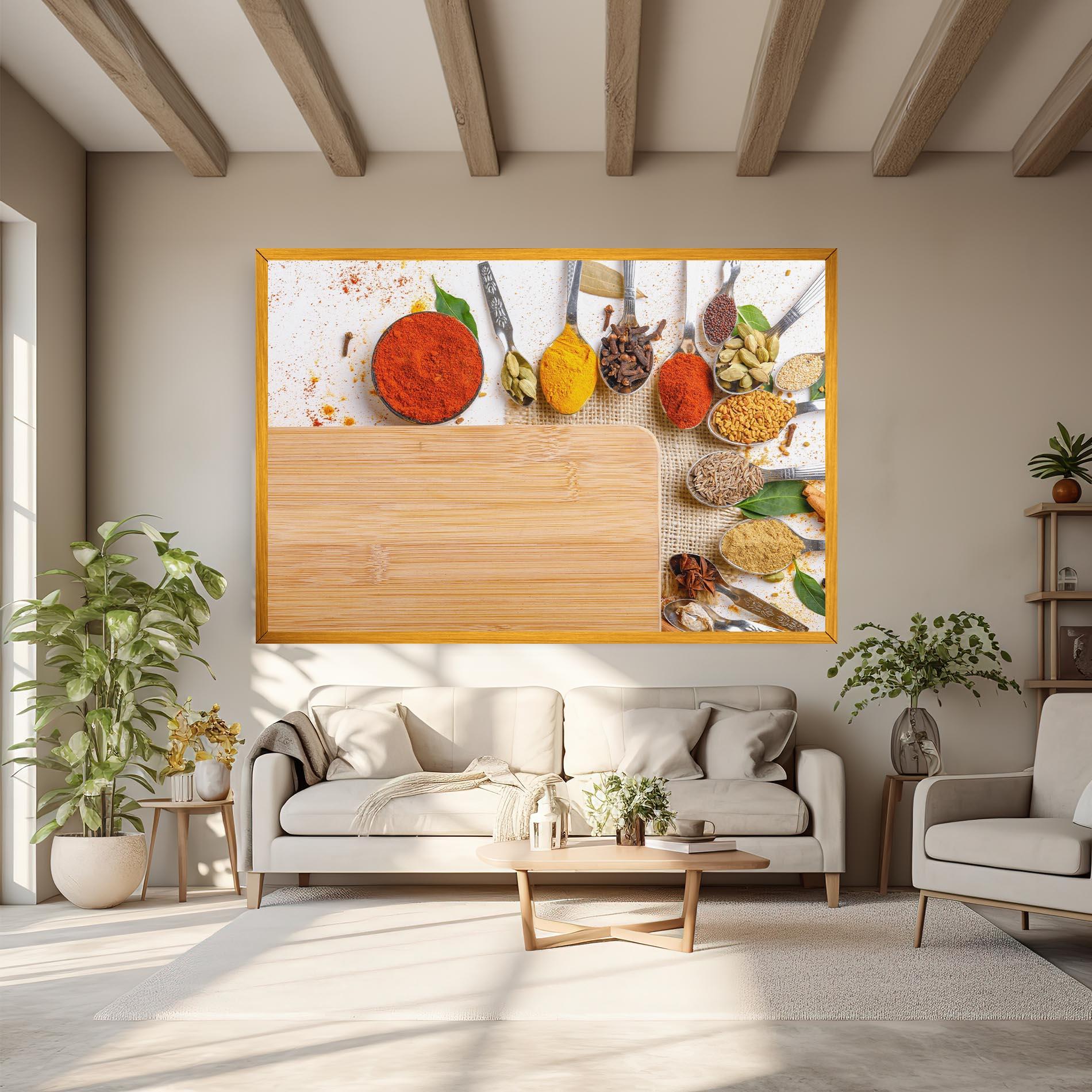 Leinwandbild Spices Spoons mockup 6