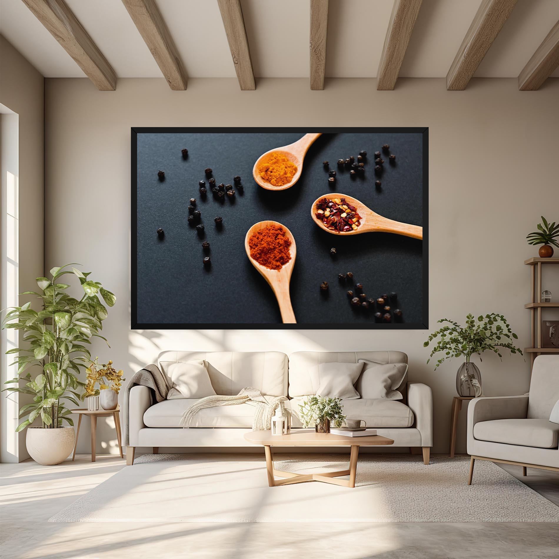 Leinwandbild 3 Seasonings Spoons mockup 6