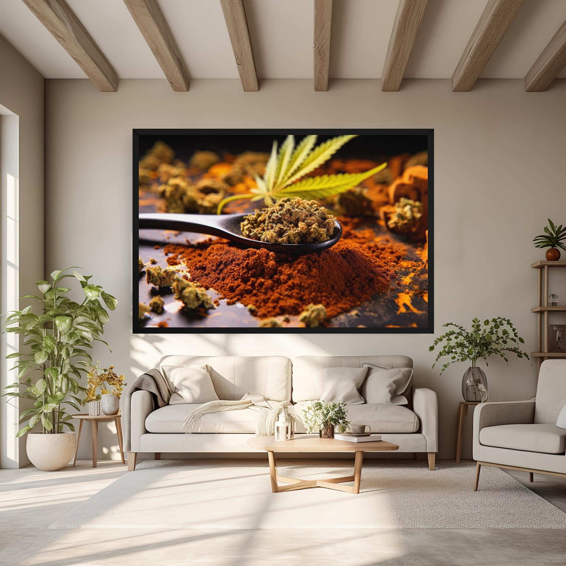 Leinwandbild Cannabis Seasoning mockup 6