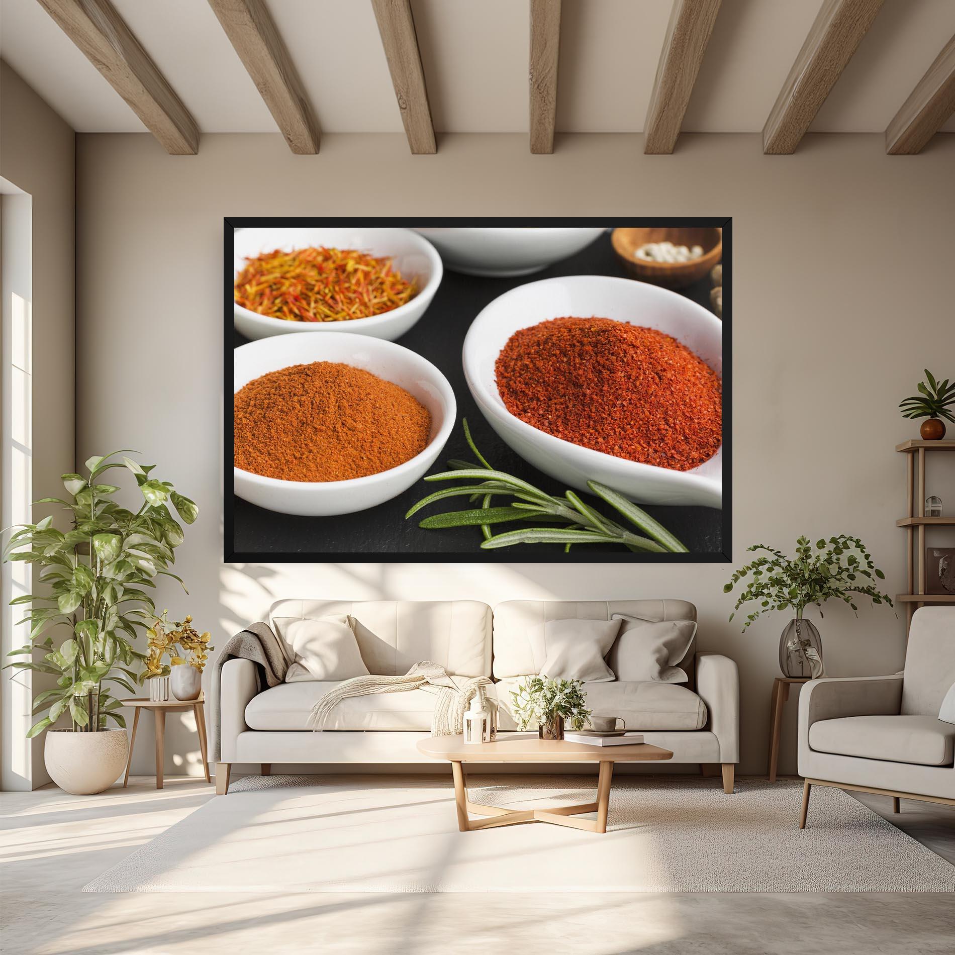 Leinwandbild Close Up Spices Powder mockup 6