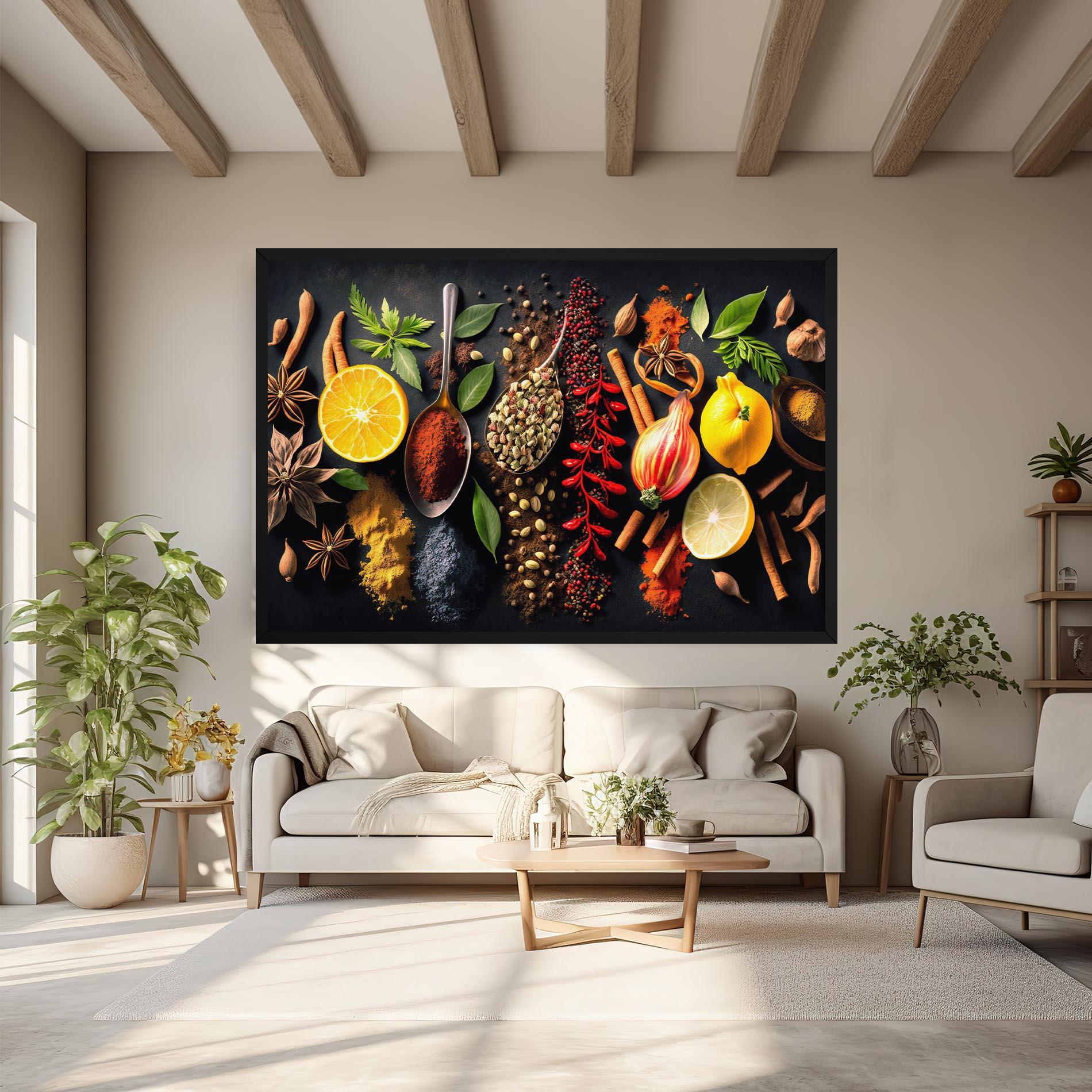 Leinwandbild Closeup Pices mockup 6