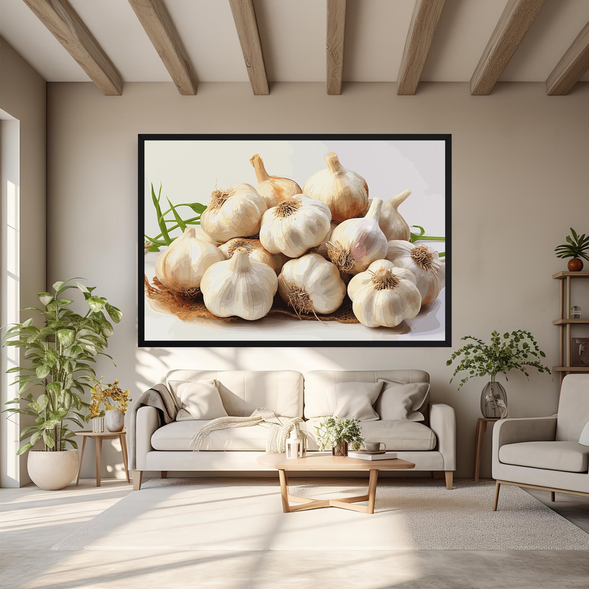 Leinwandbild Garlic Art mockup 6