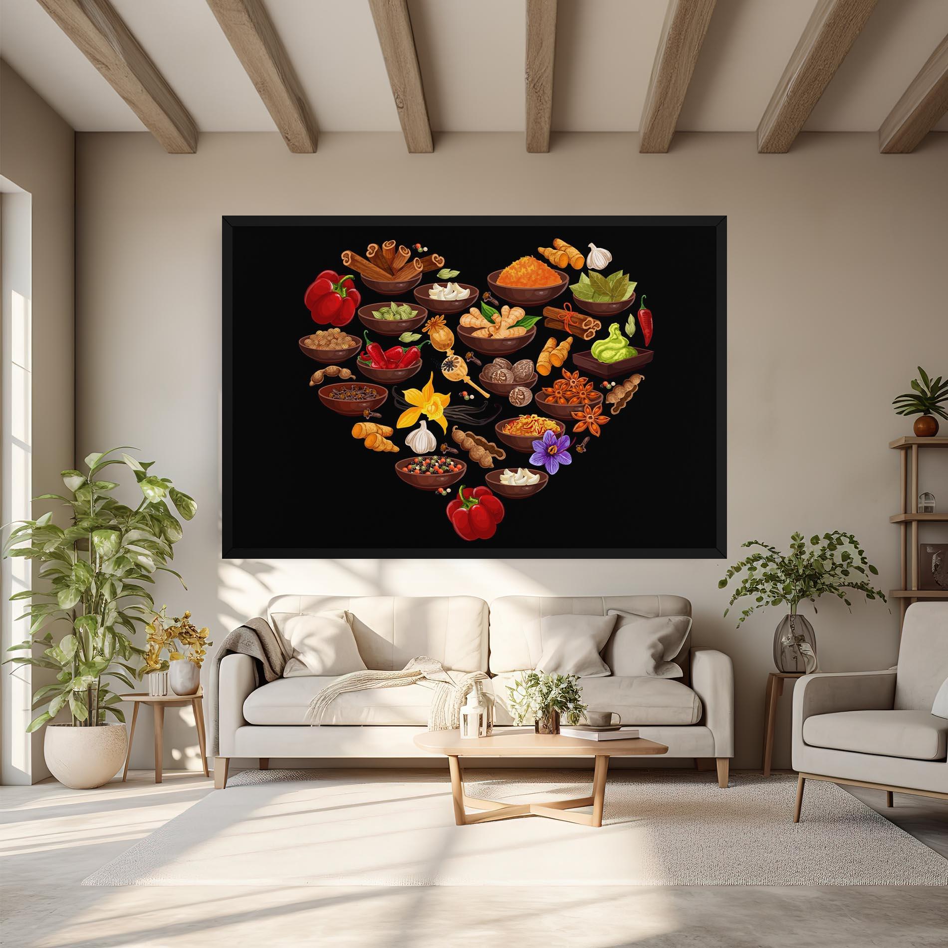 Leinwandbild Seasoning Heart mockup 6