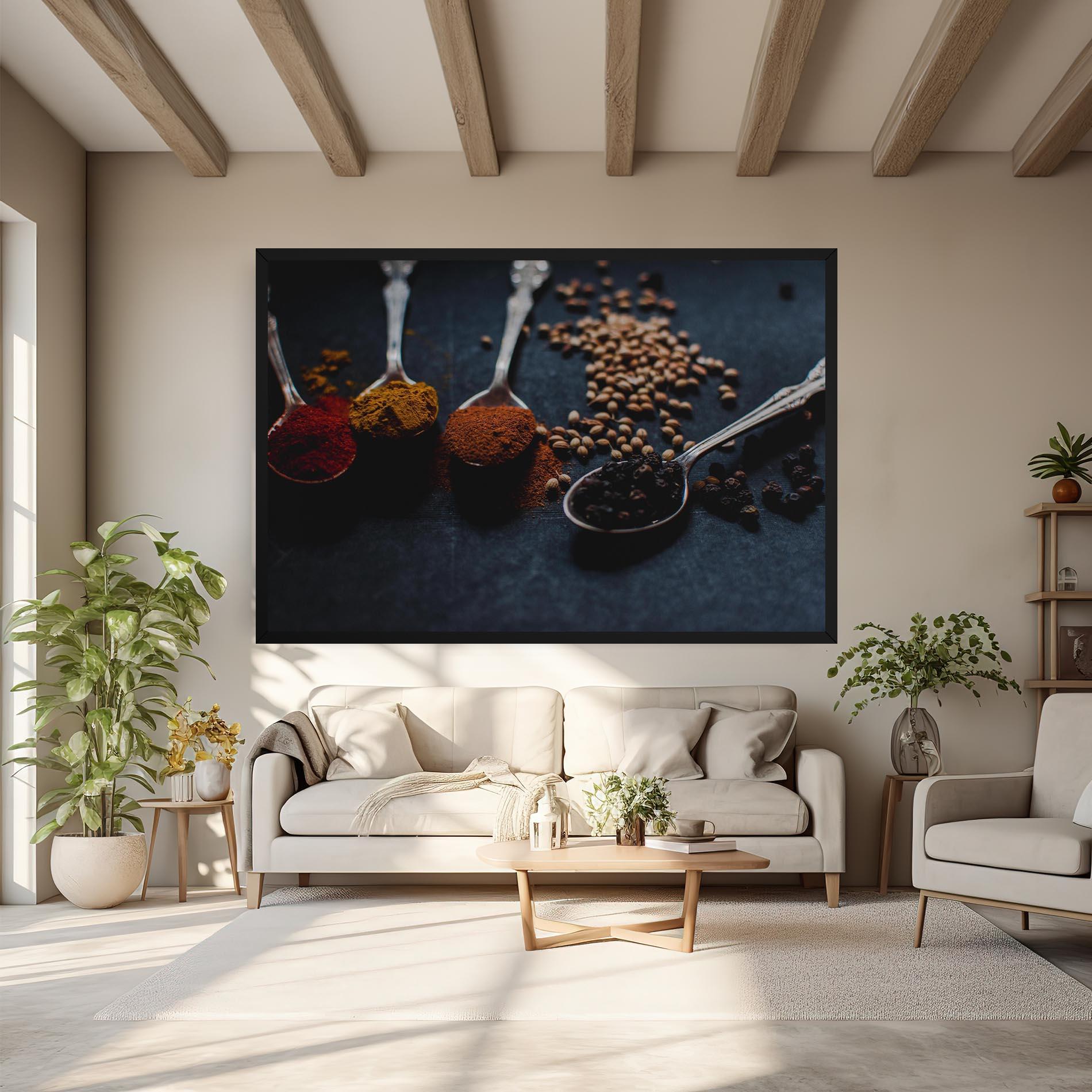 Leinwandbild Spices Spoon mockup 6