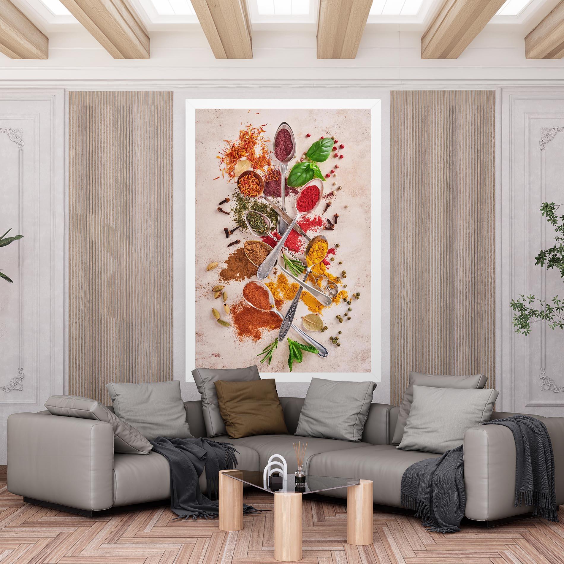 Leinwandbild Colorful Spices Cooking mockup 6