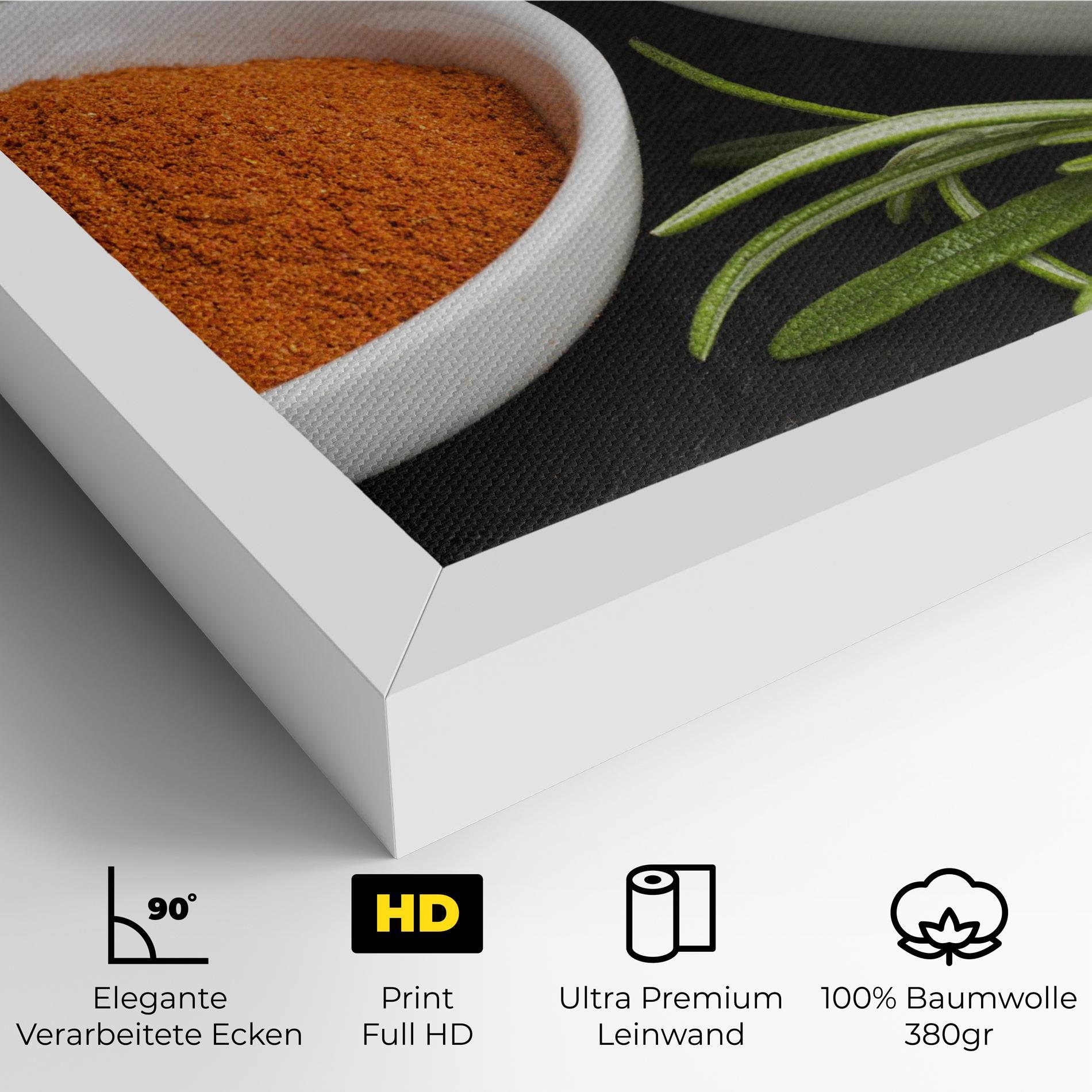 Leinwandbild Close Up Spices Powder mockup 4