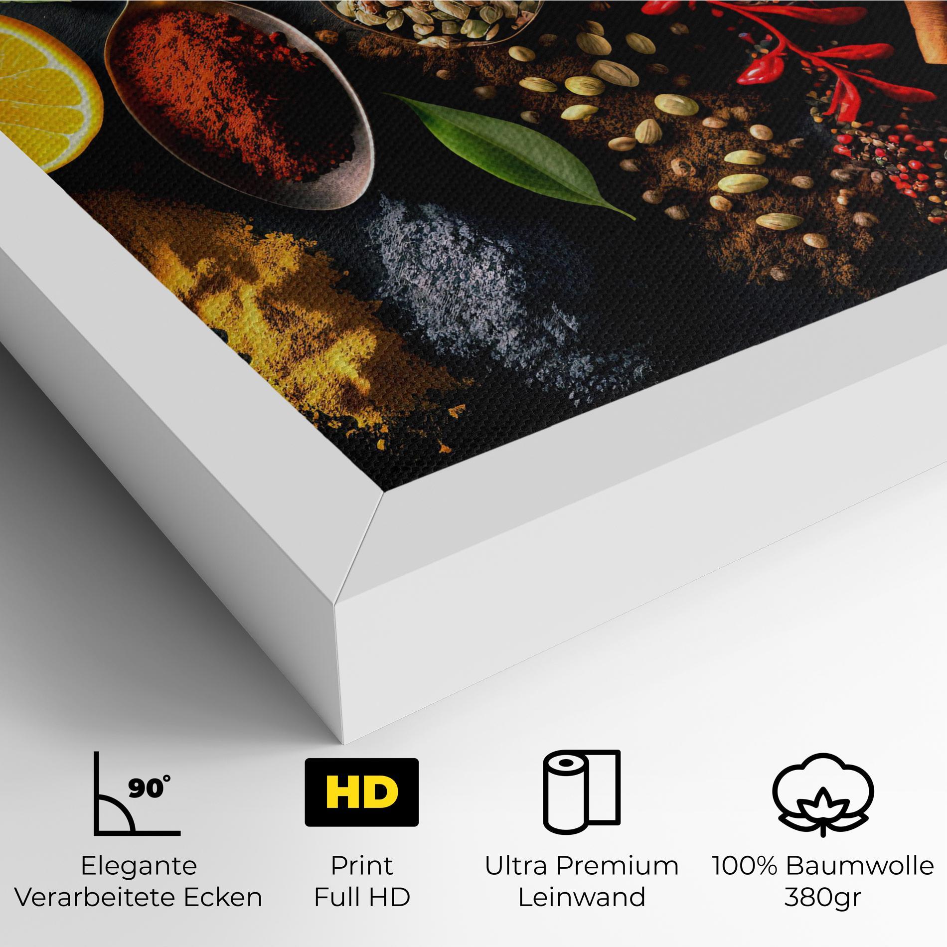 Leinwandbild Closeup Pices mockup 4
