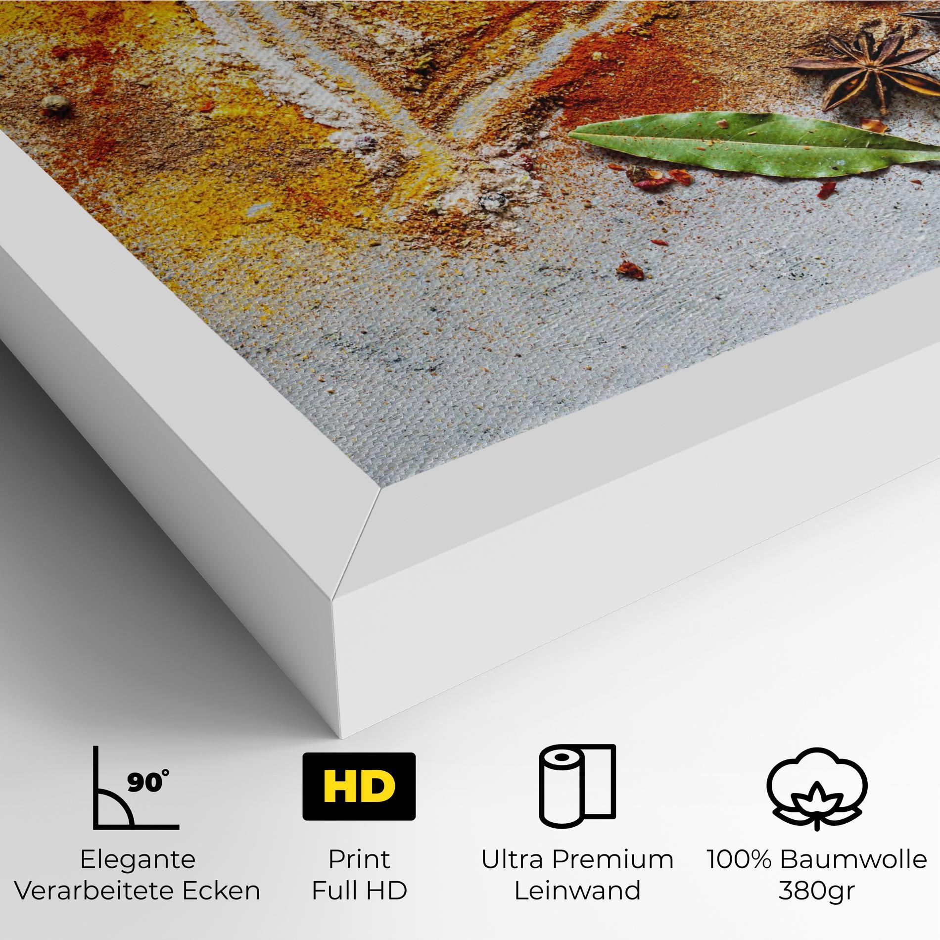 Leinwandbild Heart Spice Powders mockup 4