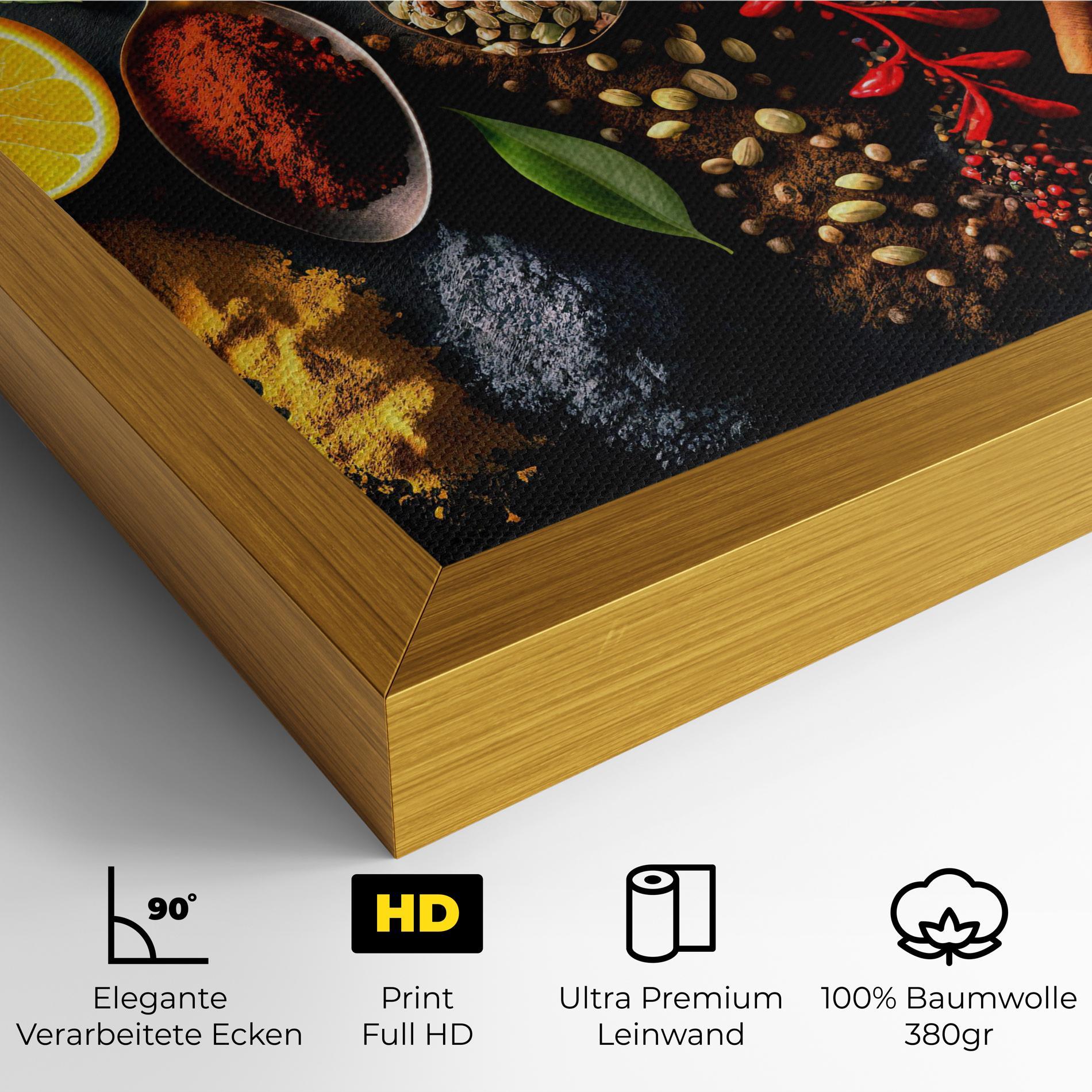 Leinwandbild Closeup Pices mockup 4