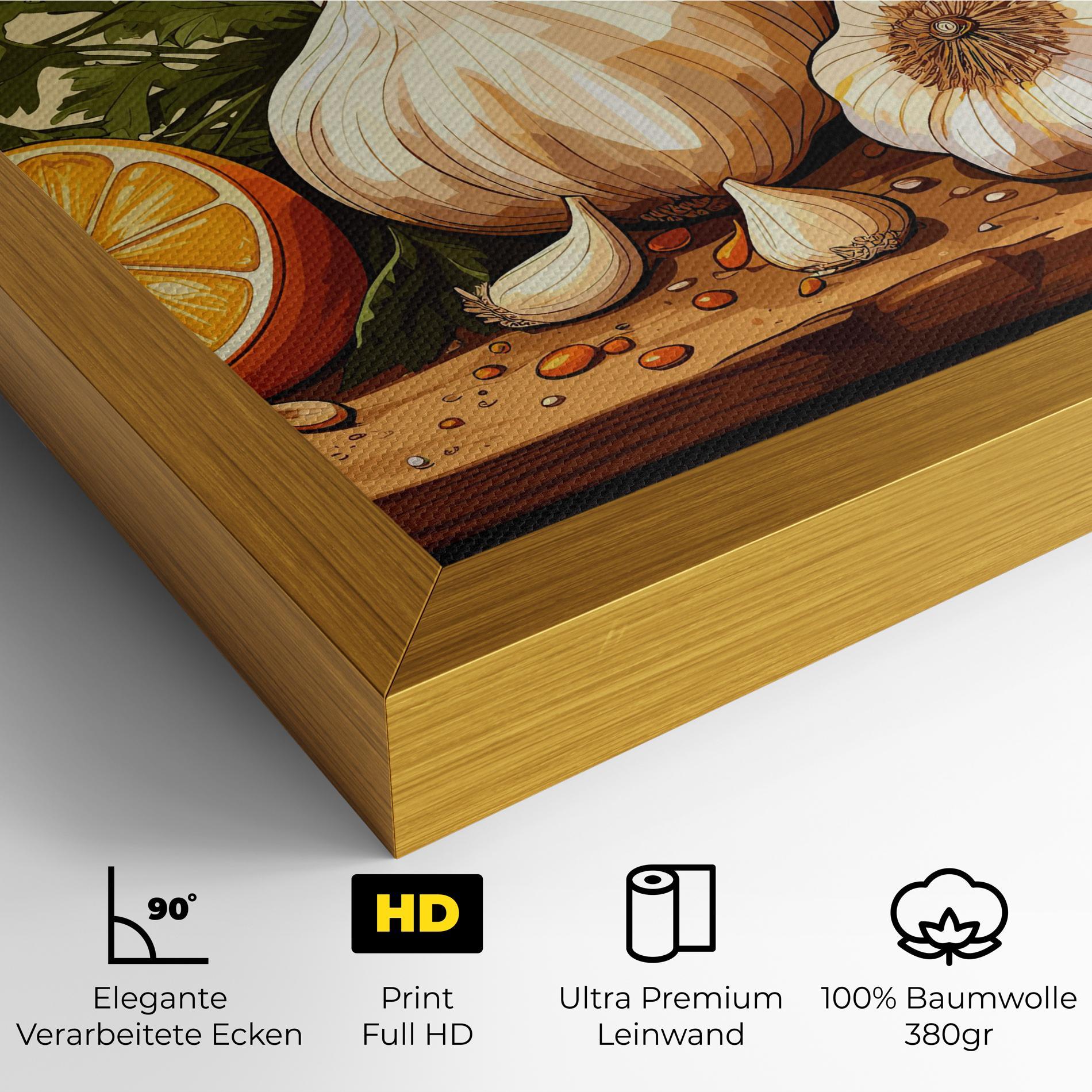 Leinwandbild Garlic Lemon mockup 4