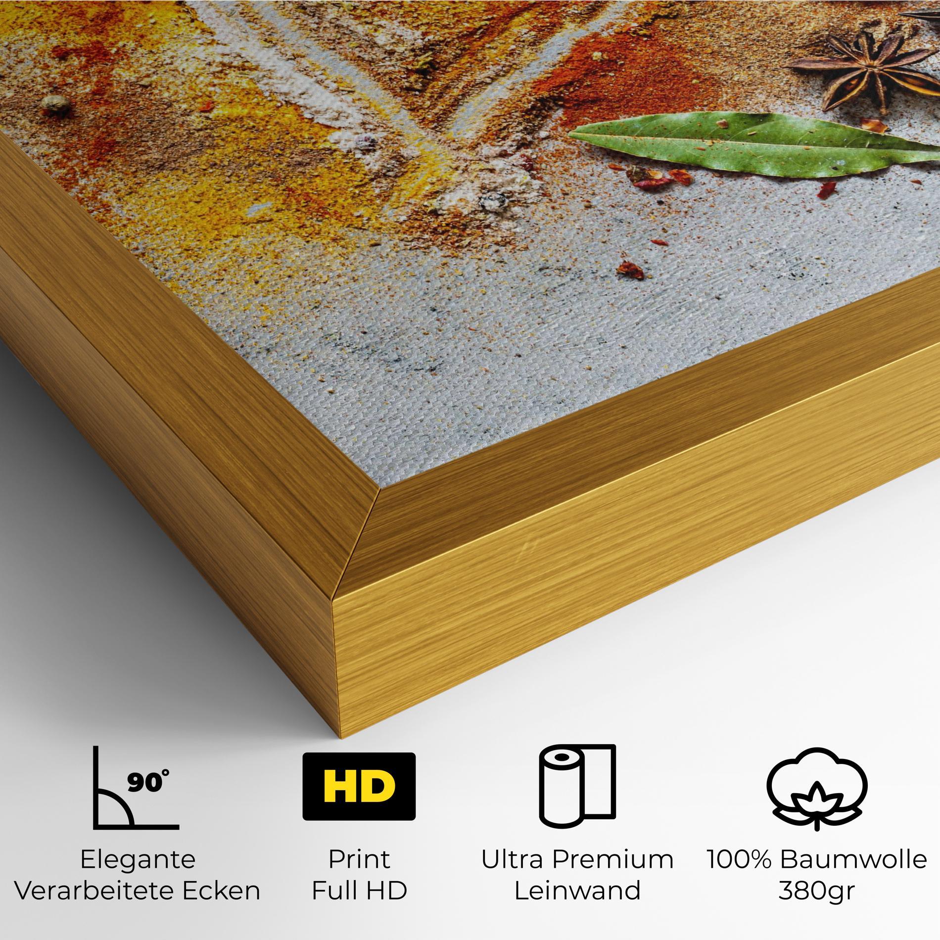 Leinwandbild Heart Spice Powders mockup 4