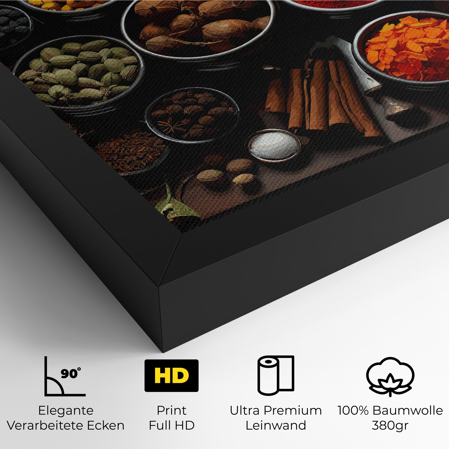 Leinwandbild Colorful Herbs Art mockup 4