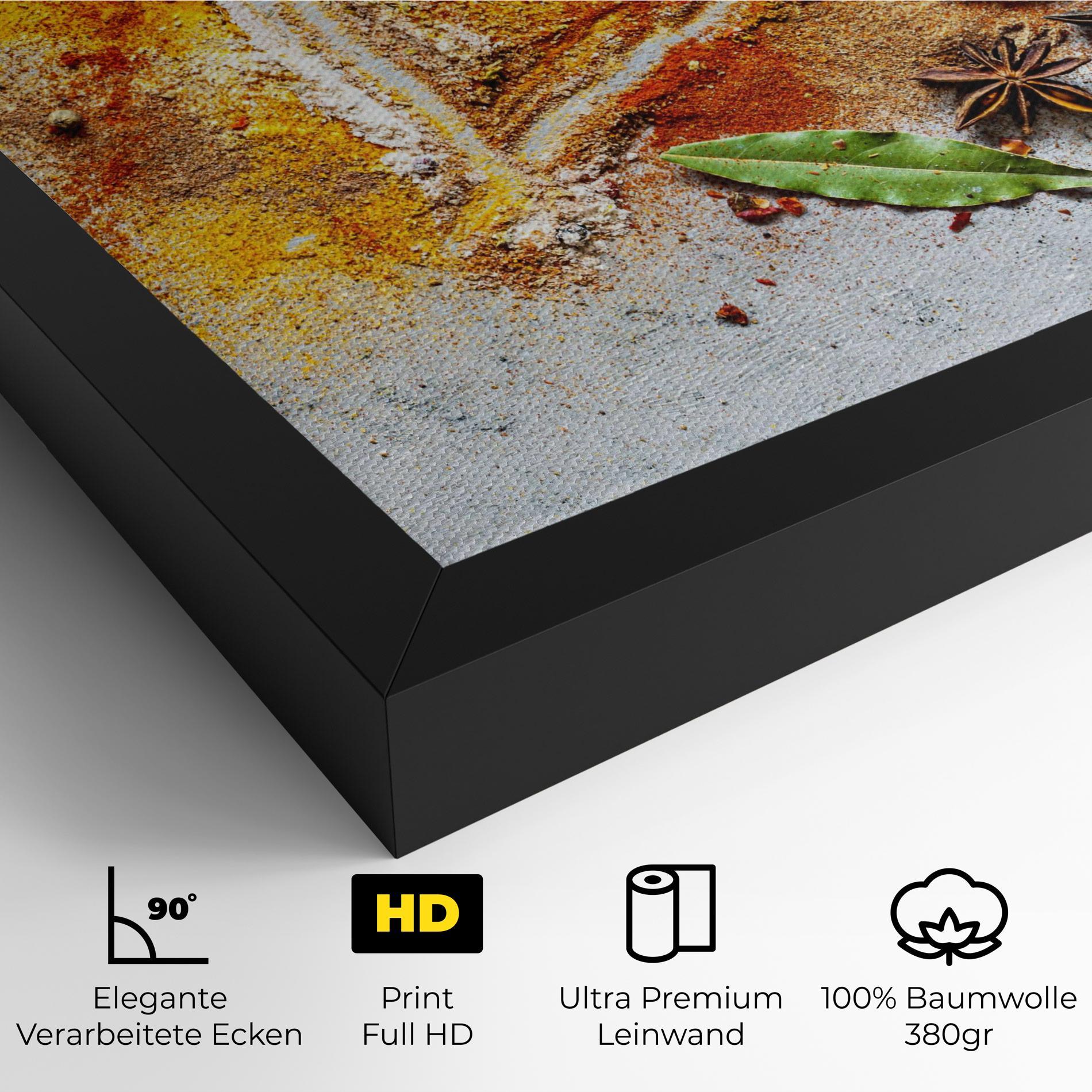 Leinwandbild Heart Spice Powders mockup 4