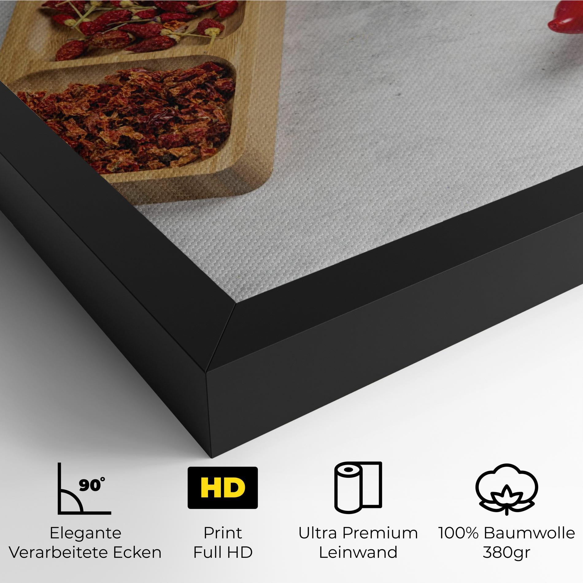 Leinwandbild Hot Chili Spices mockup 4