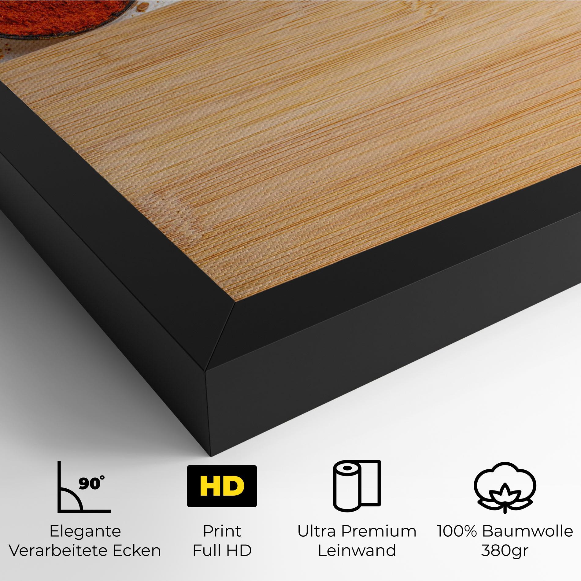 Leinwandbild Spices Spoons mockup 4