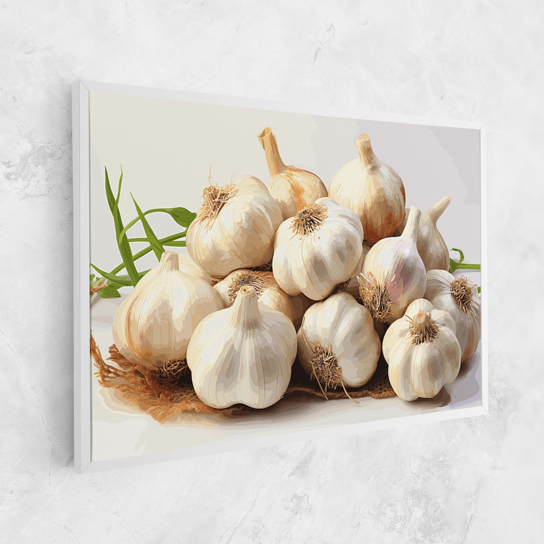 Leinwandbild Garlic Art mockup 1