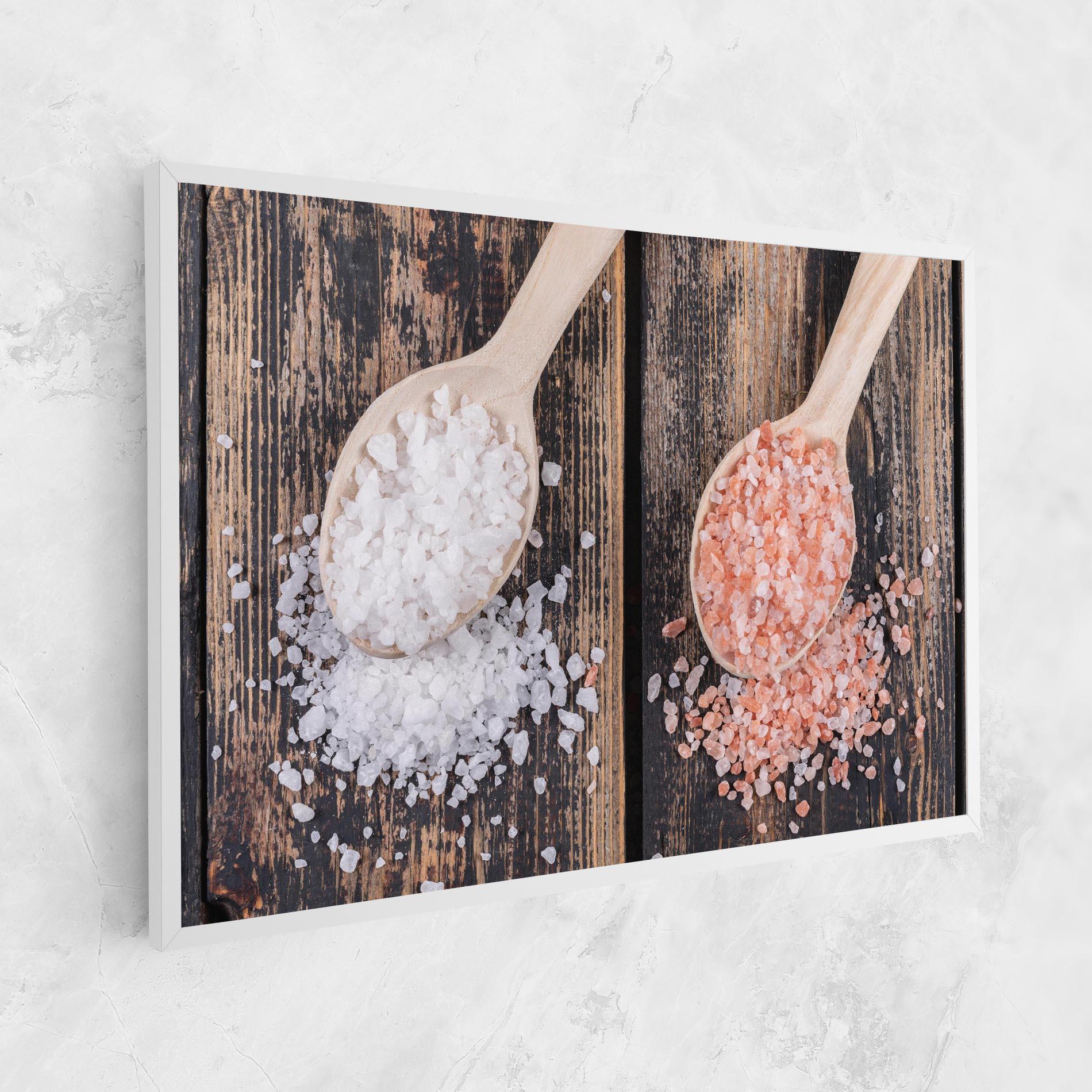 Leinwandbild Wooden Spoons Sea Salt mockup 1