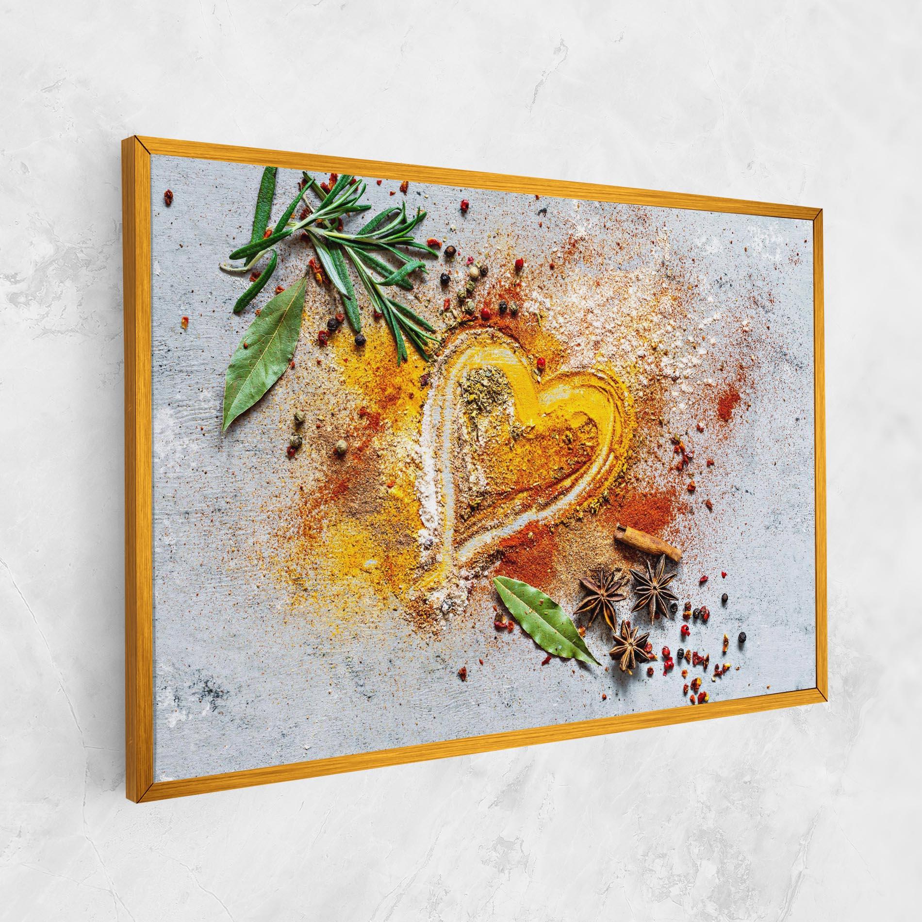 Leinwandbild Heart Spice Powders mockup 1