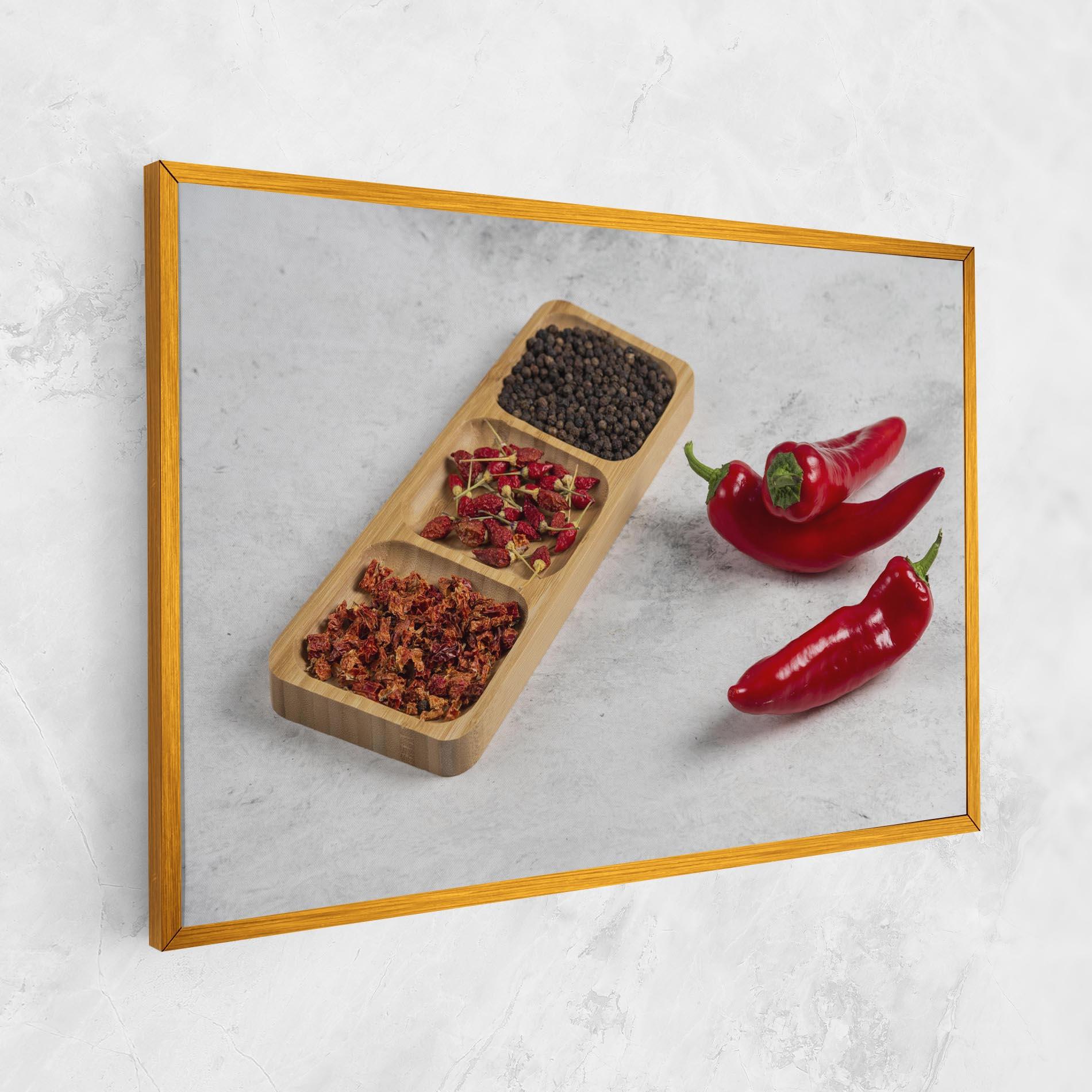 Leinwandbild Hot Chili Spices mockup 1