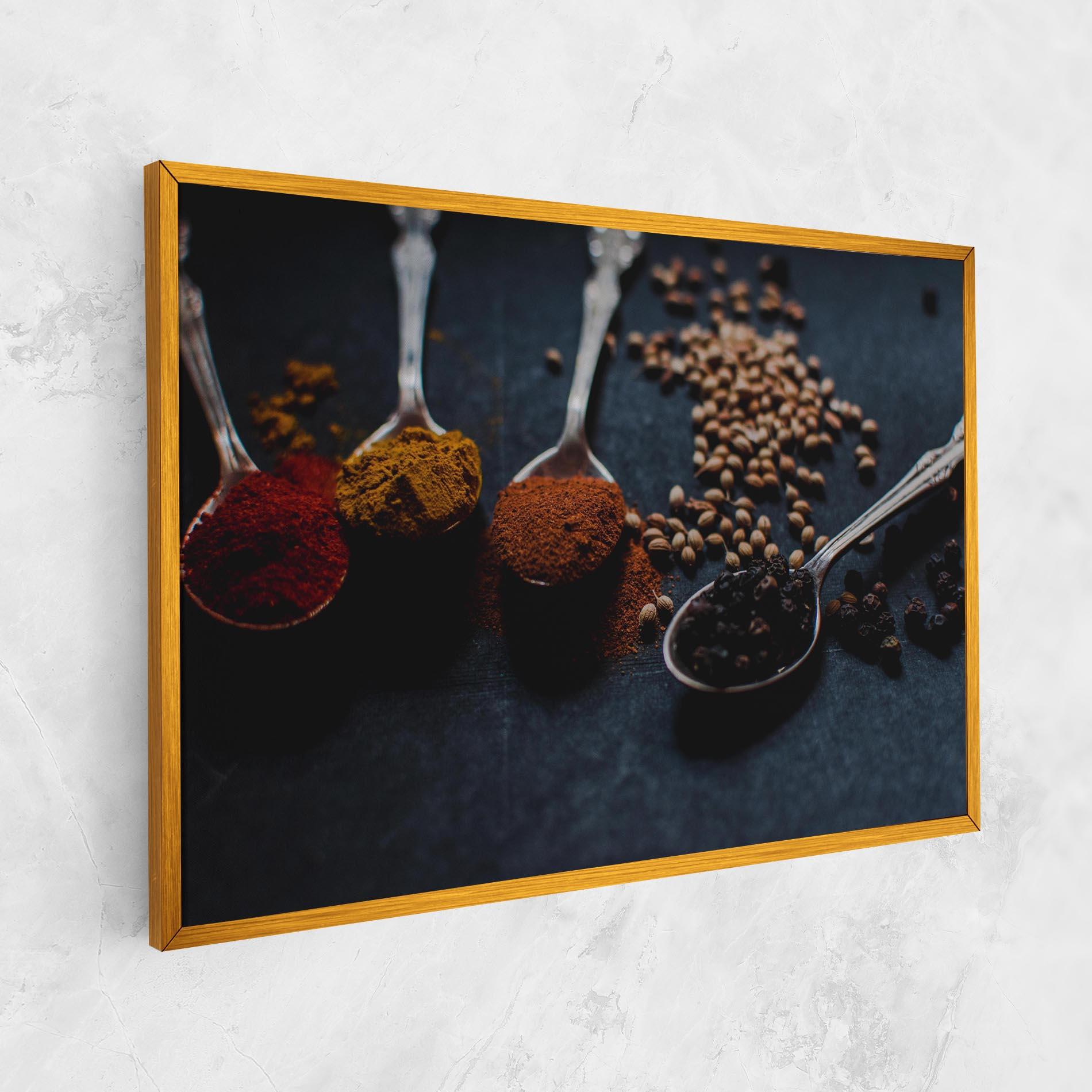 Leinwandbild Spices Spoon mockup 1